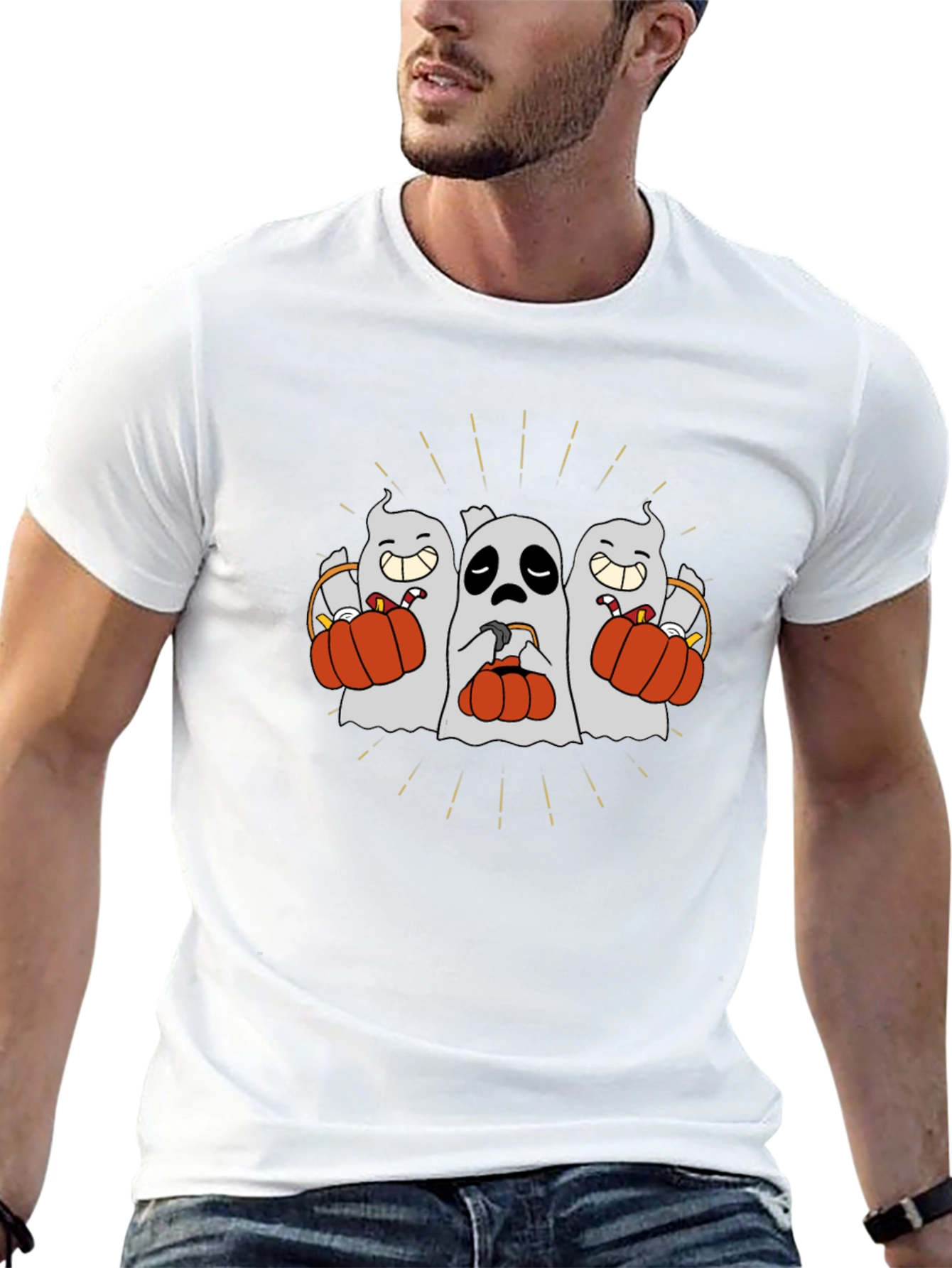 Spooky Ghost Trio Halloween T-Shirt