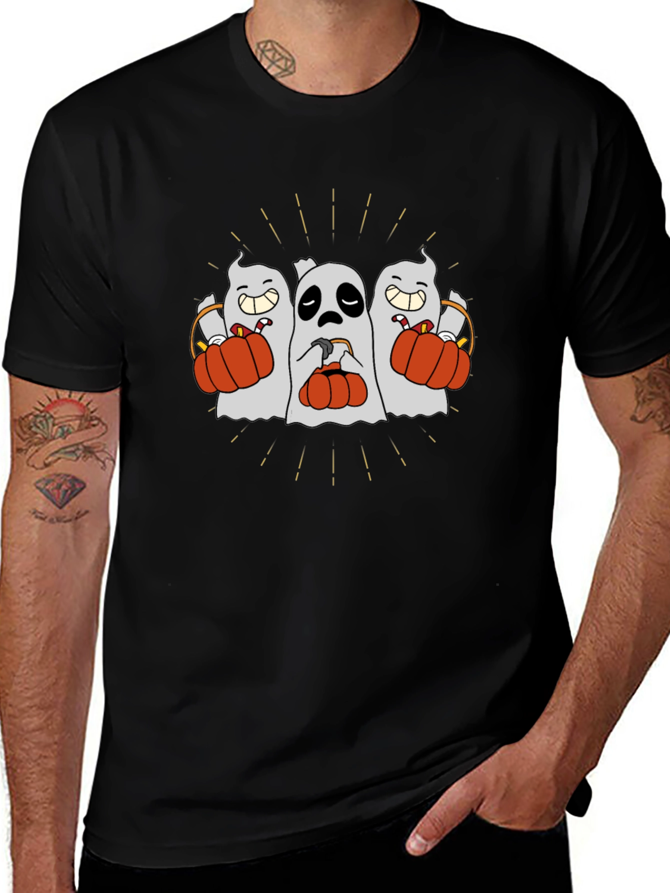 Spooky Ghost Trio Halloween T-Shirt