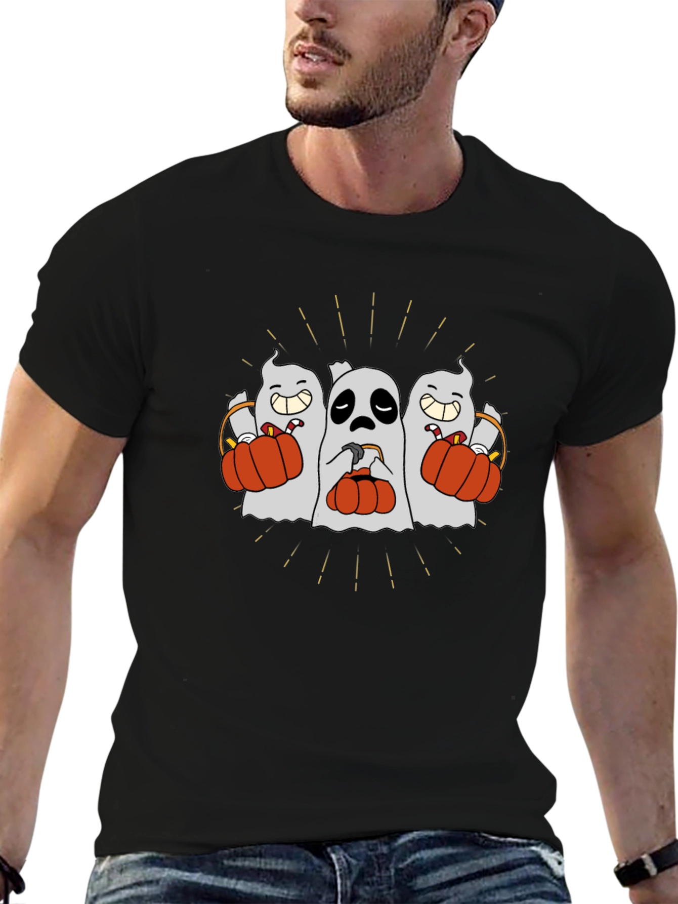 Spooky Ghost Trio Halloween T-Shirt