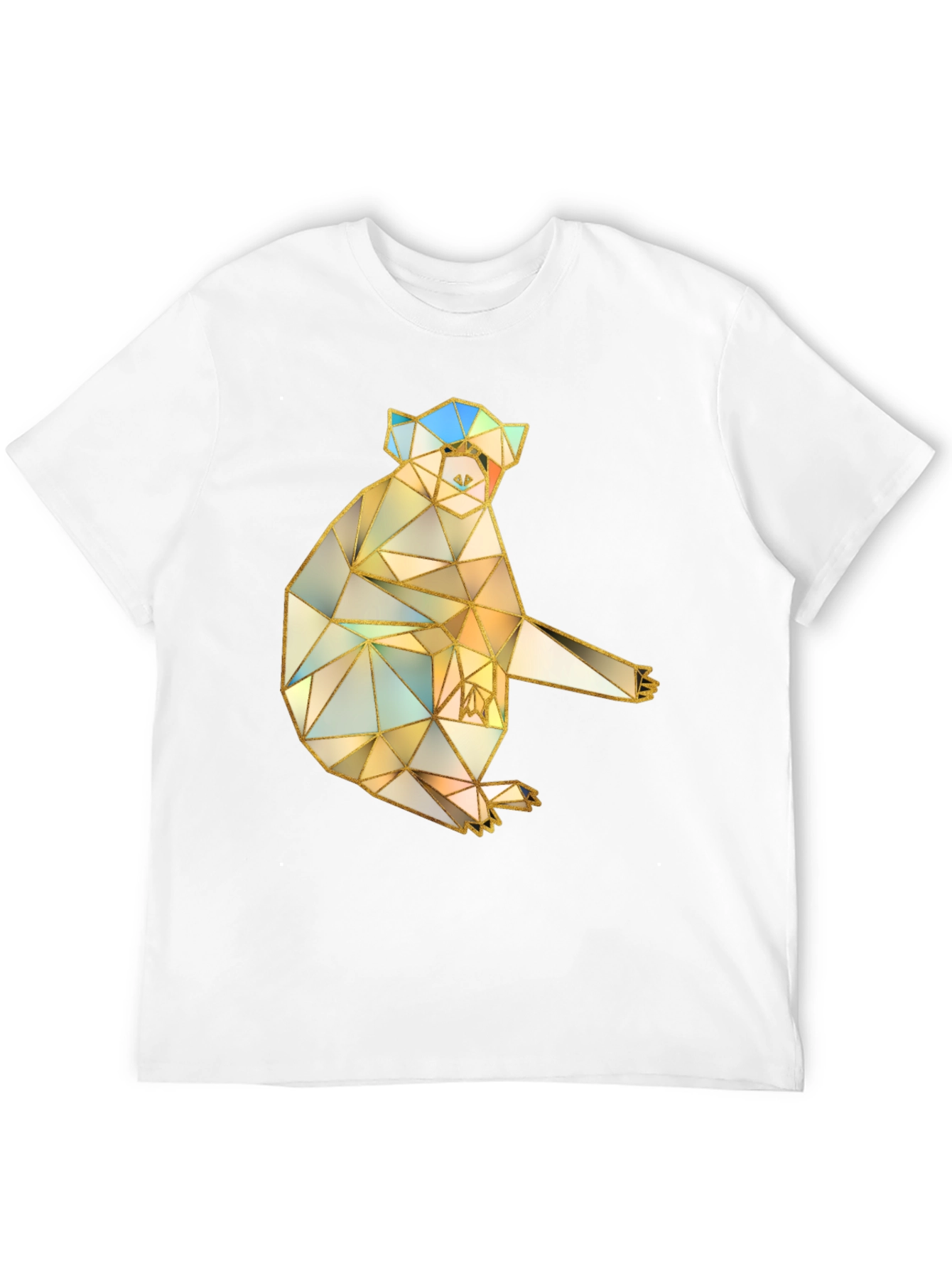 Geometric Koala Graphic Tee - Black