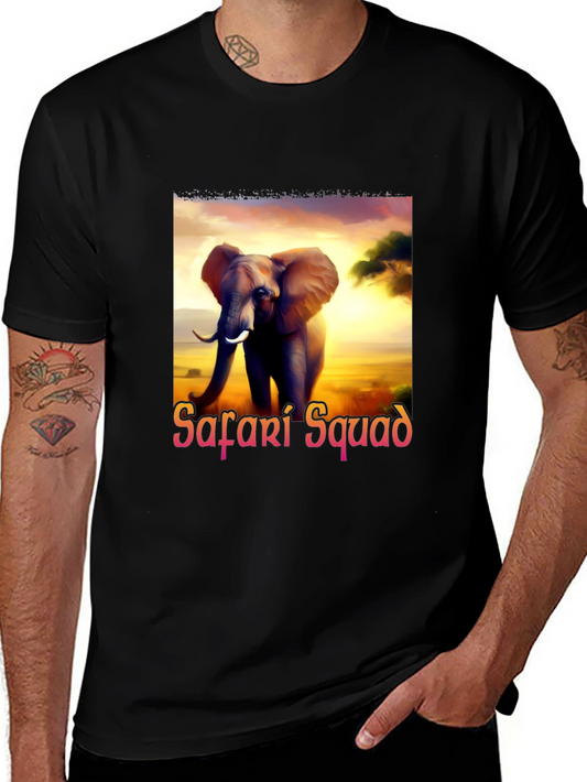 Safari Squad Elephant Graphic Tee - Adventure Awaits!