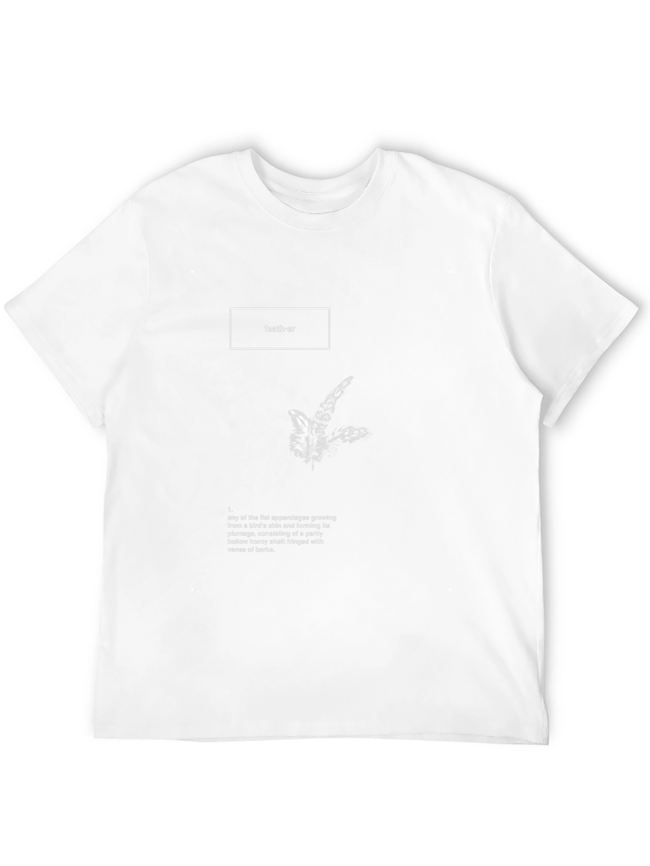 Feather Definition Graphic Tee - Soft Black Cotton T-Shirt