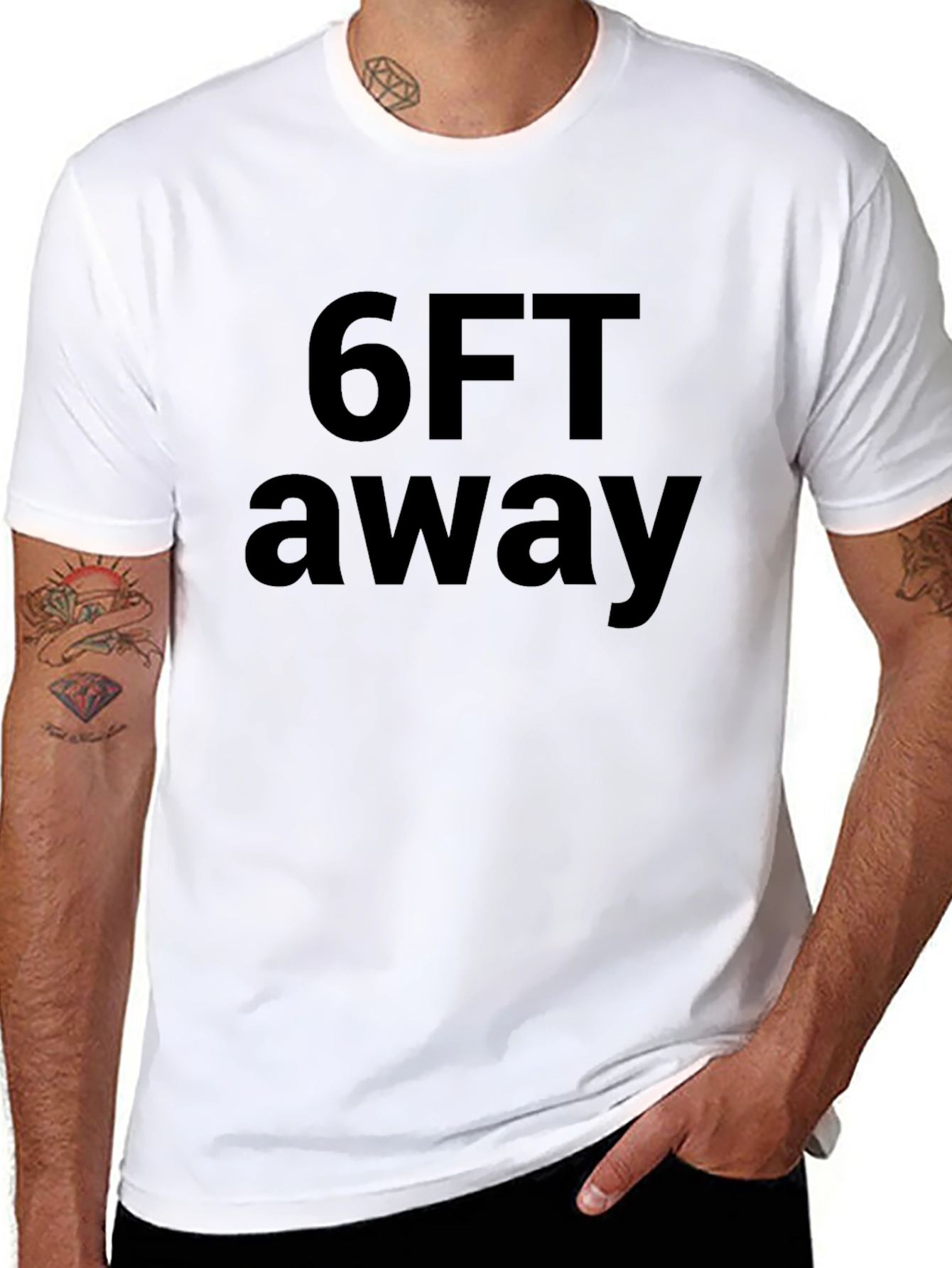 6FT Away Graphic Tee - Social Distancing T-Shirt