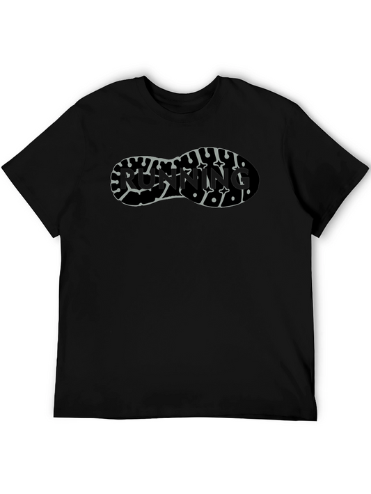 Running Shoe Print T-Shirt - Tread Pattern Design