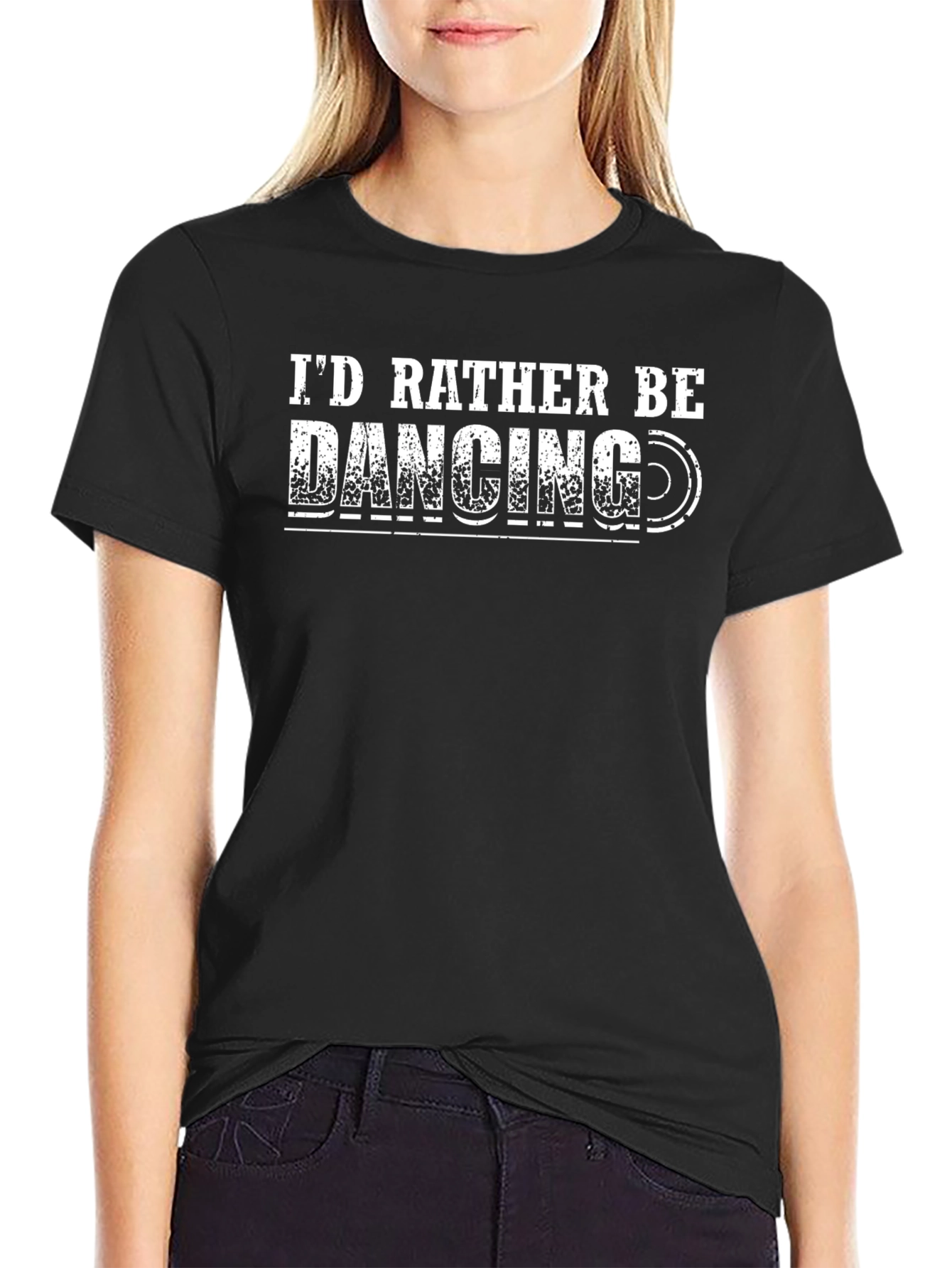 Id Rather Be Dancing Graphic Tee - Black