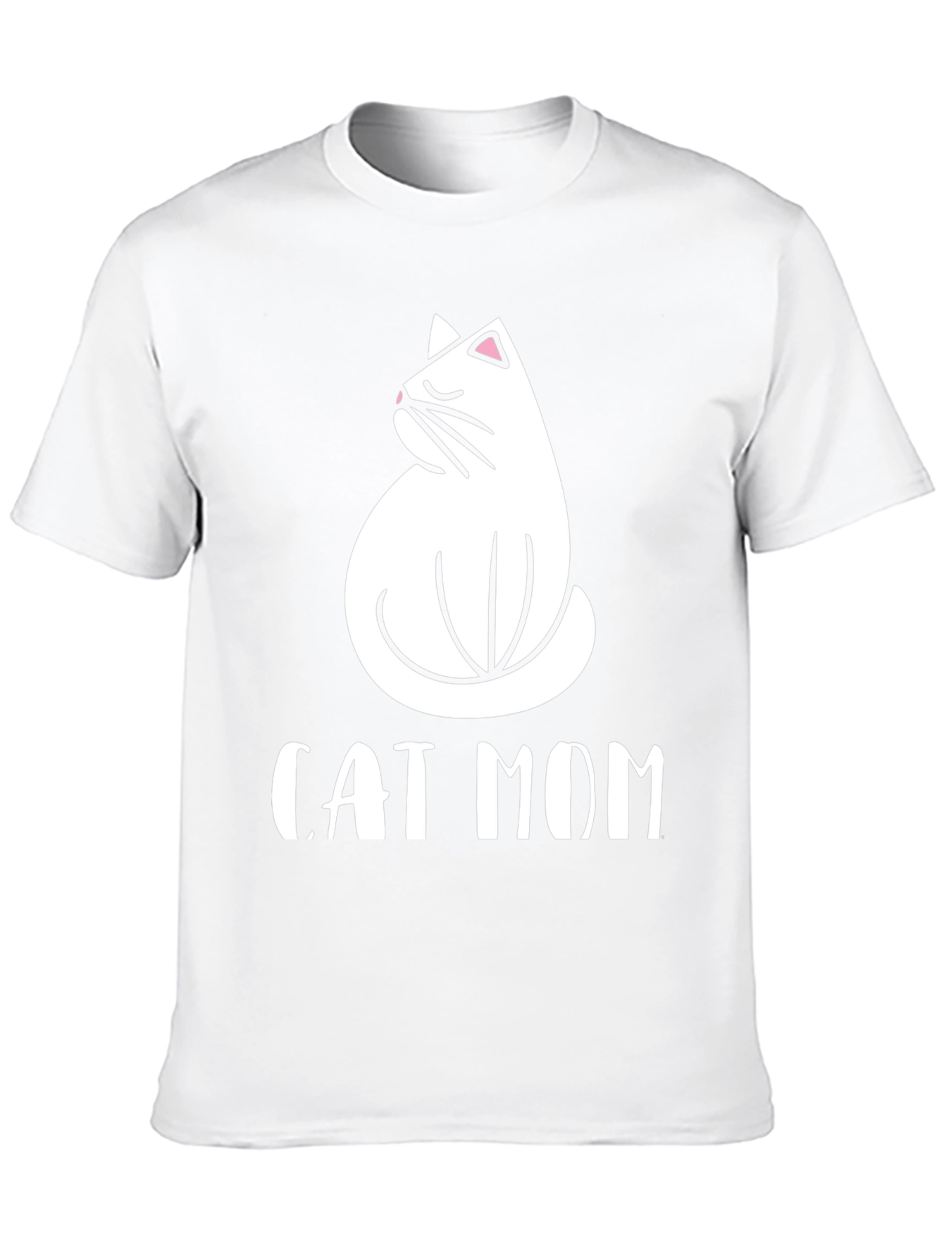 Cat Mom Graphic Tee - Black Cotton T-Shirt