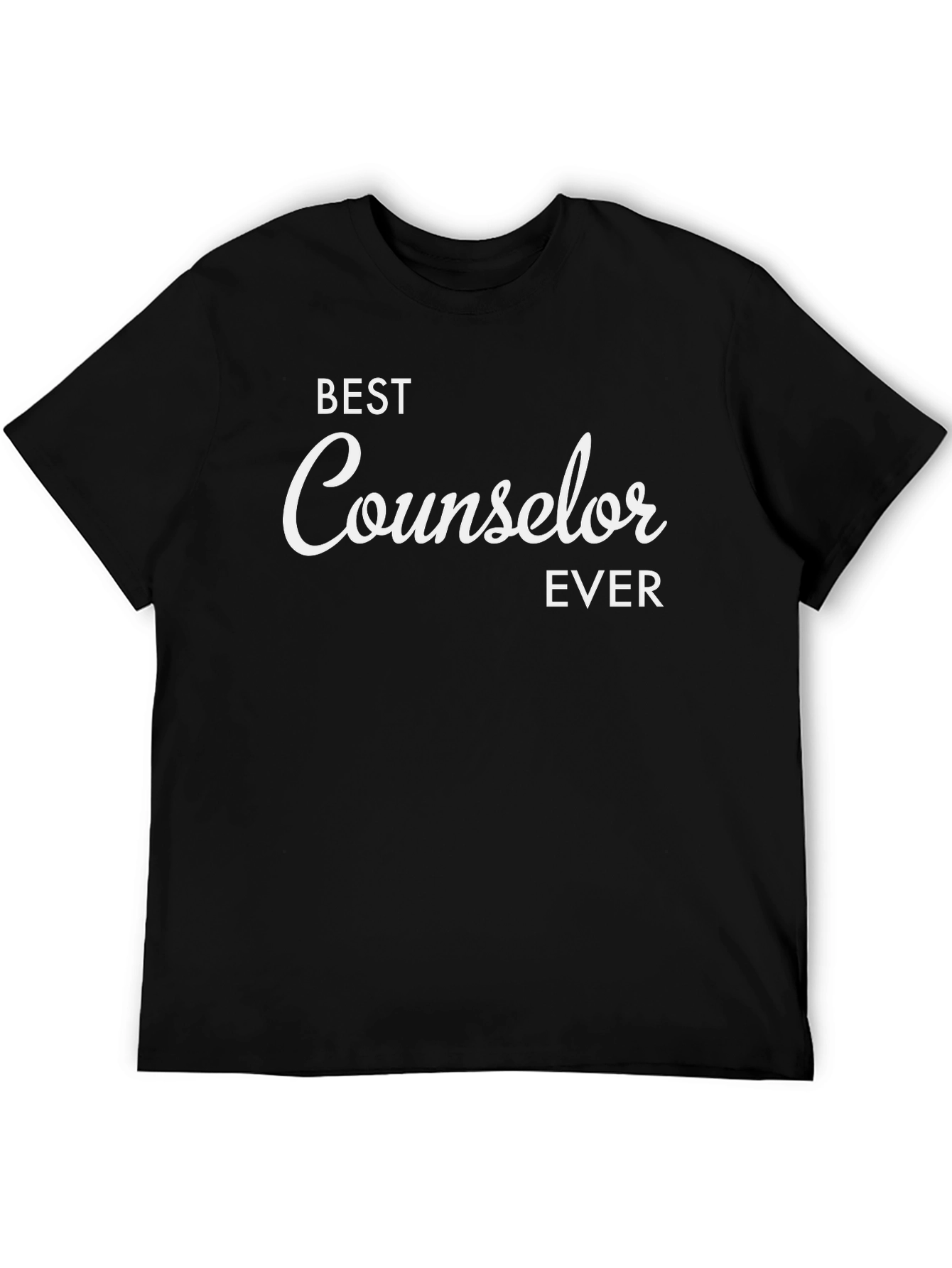 Best Counselor Ever T-Shirt - Black Graphic Tee