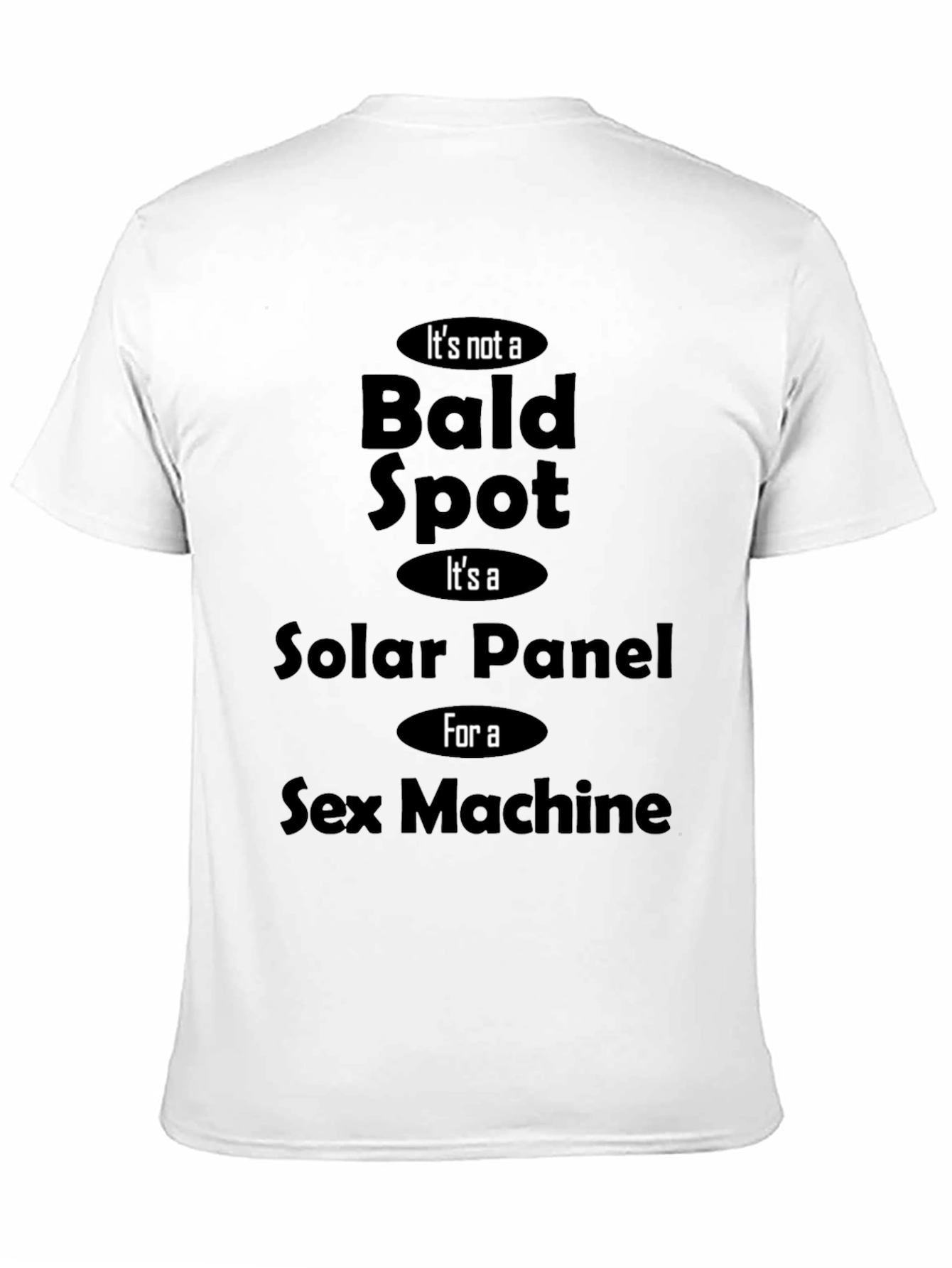 Bald Spot Solar Panel Funny Mens Black T-Shirt