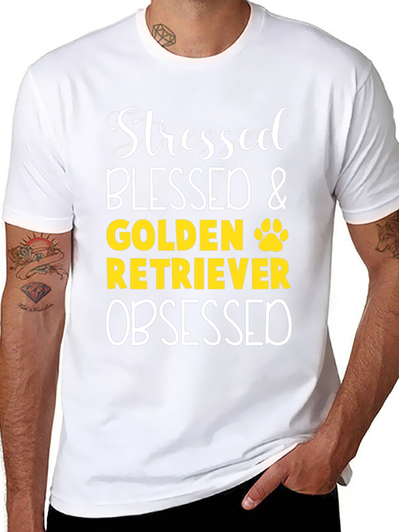 Stressed Blessed Golden Retriever Obsessed T-Shirt