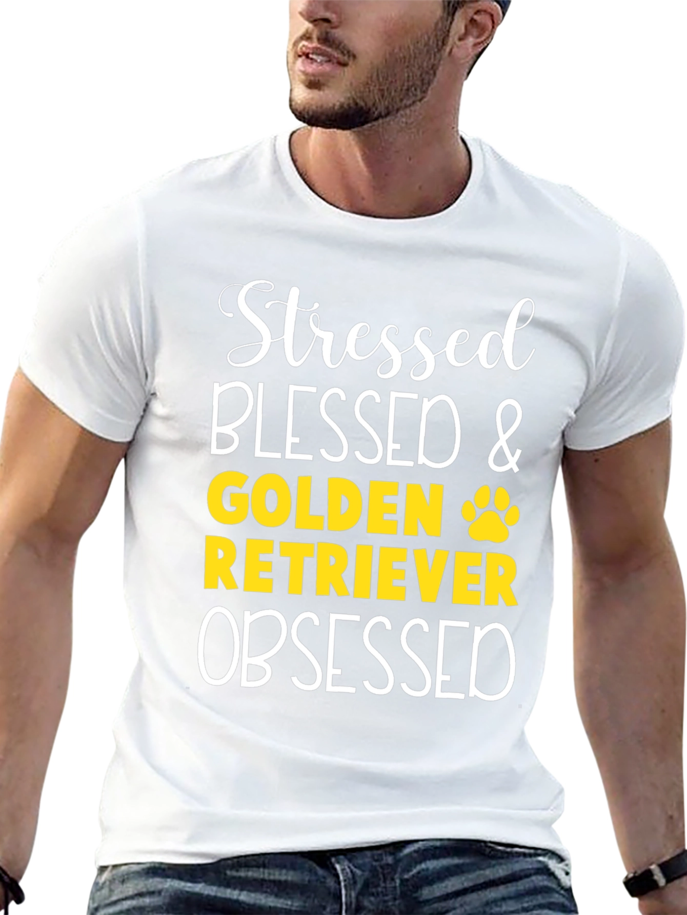 Stressed Blessed Golden Retriever Obsessed T-Shirt