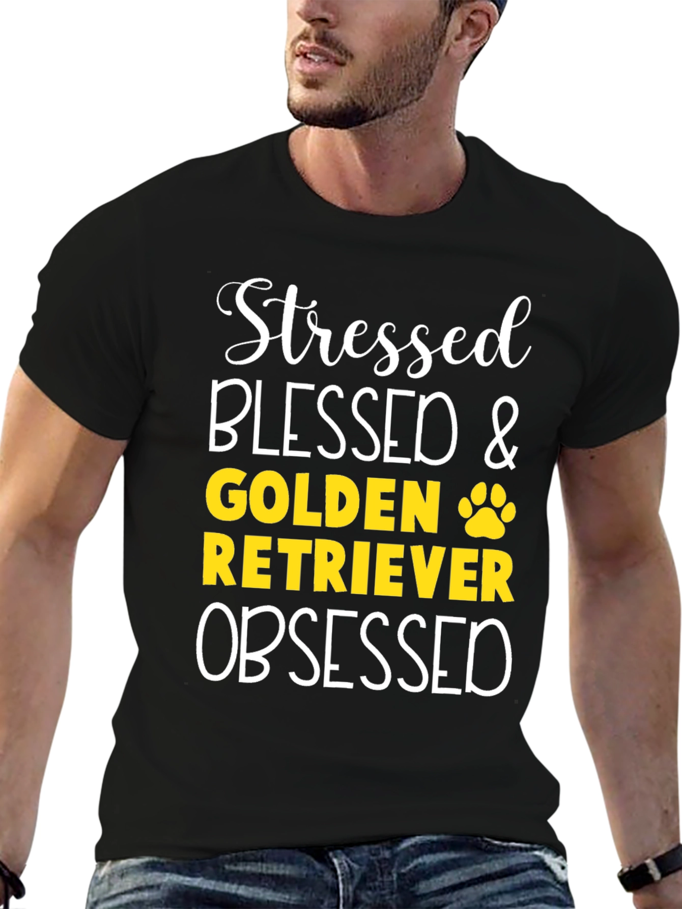 Stressed Blessed Golden Retriever Obsessed T-Shirt