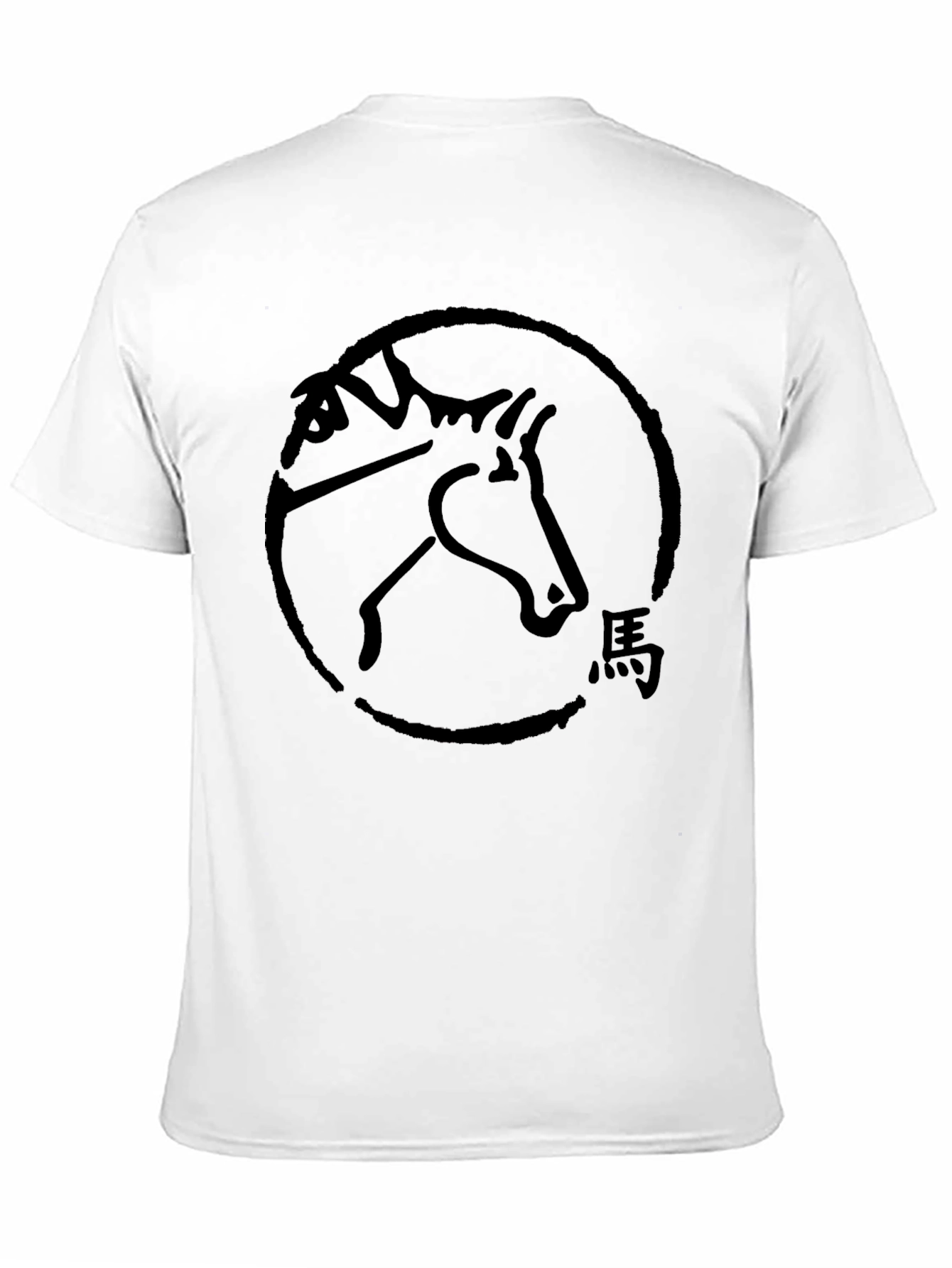 Black T-Shirt with Horse Symbol