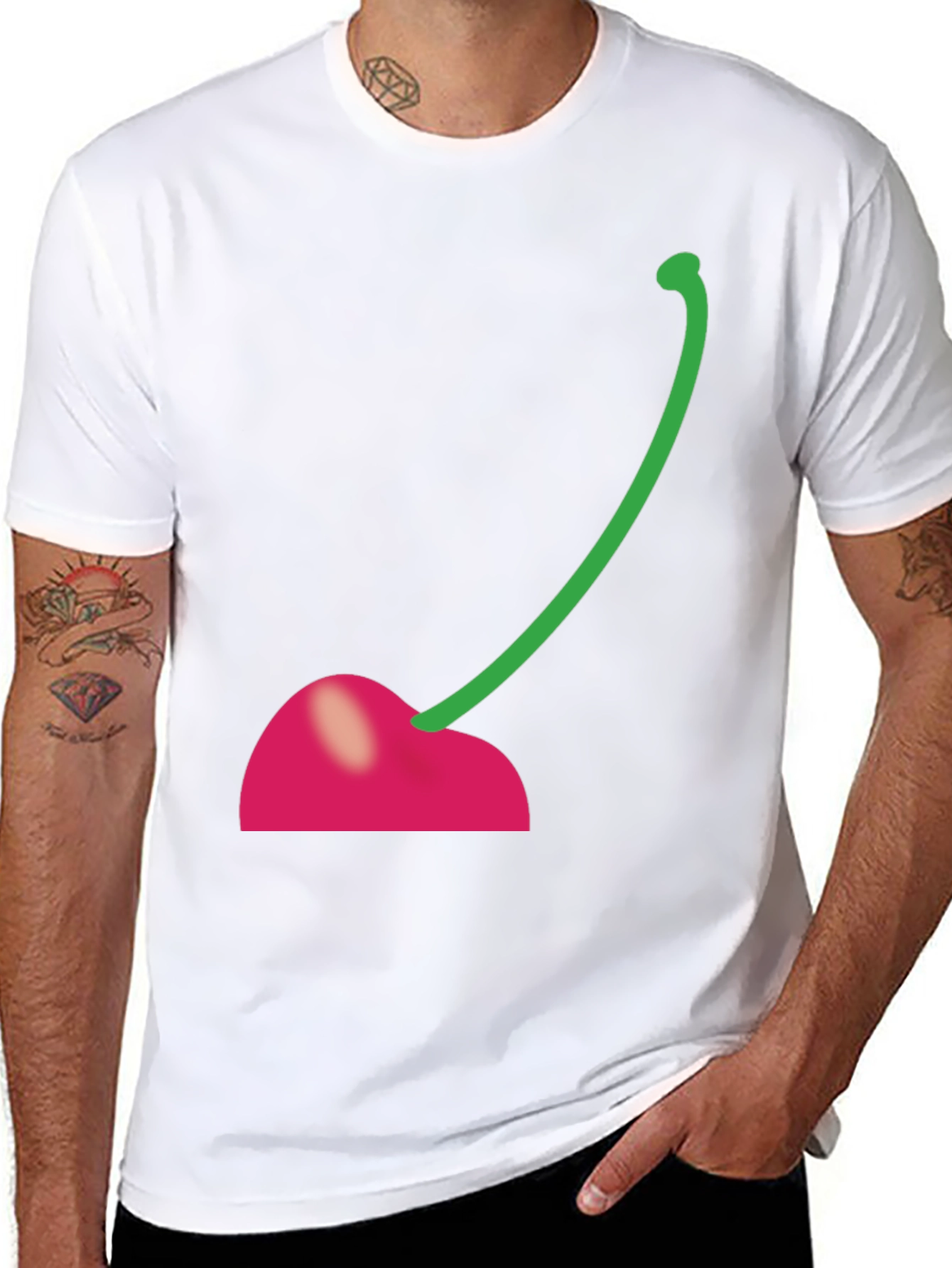 Cherry Graphic Black T-Shirt