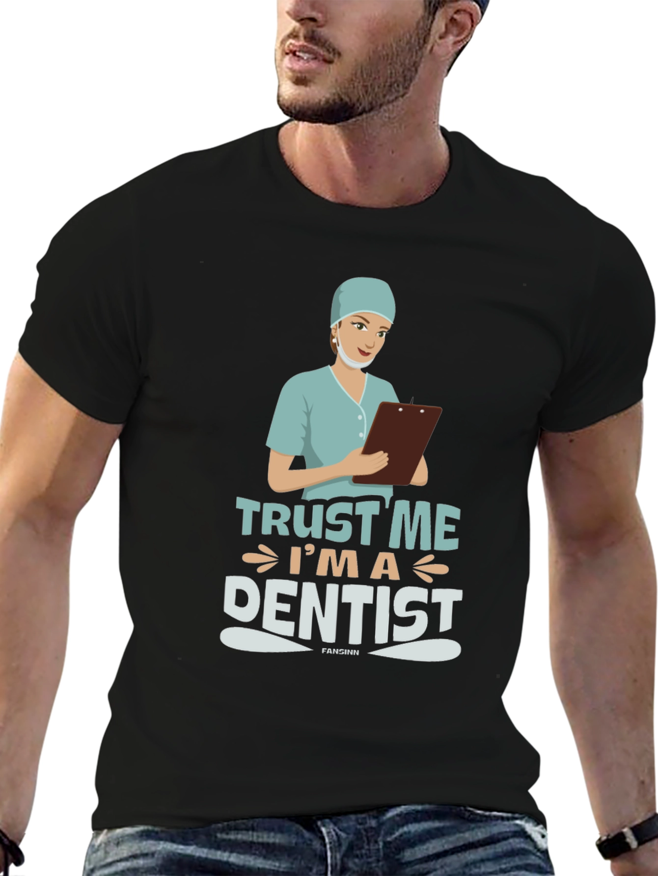Trust Me Im a Dentist Black T-Shirt