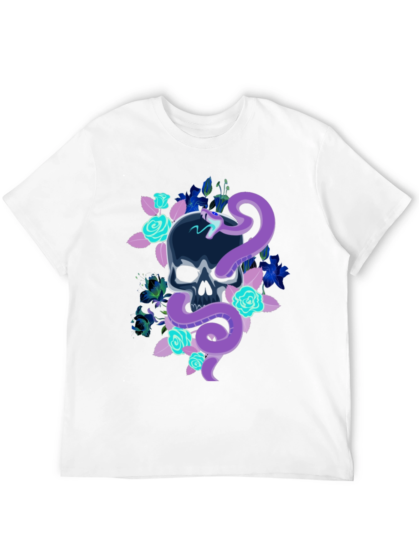 Skull & Snake Graphic T-Shirt