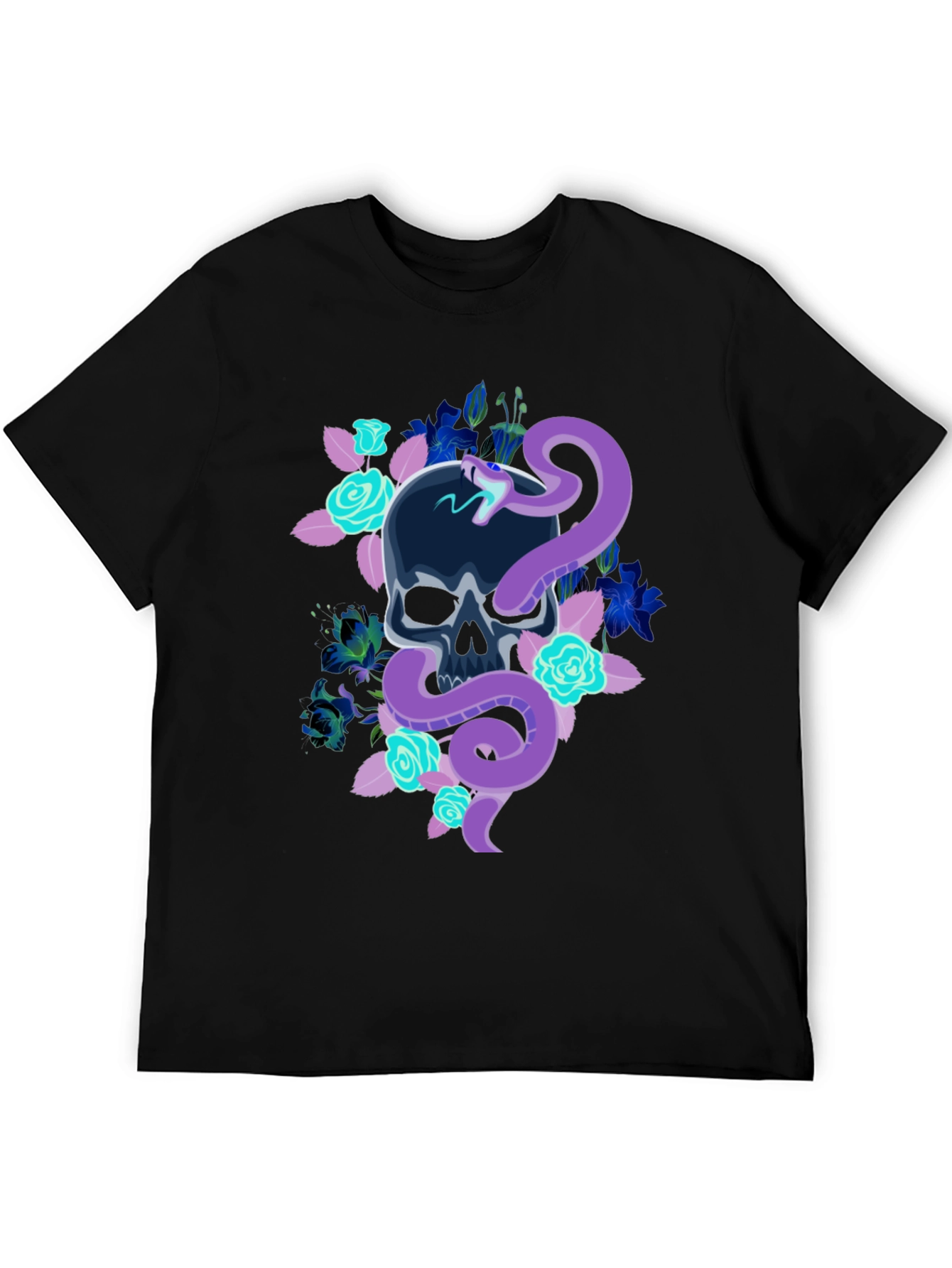 Skull & Snake Graphic T-Shirt