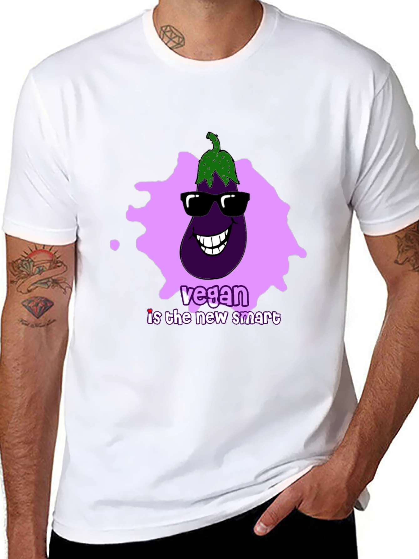 Vegan Smart Eggplant Tee