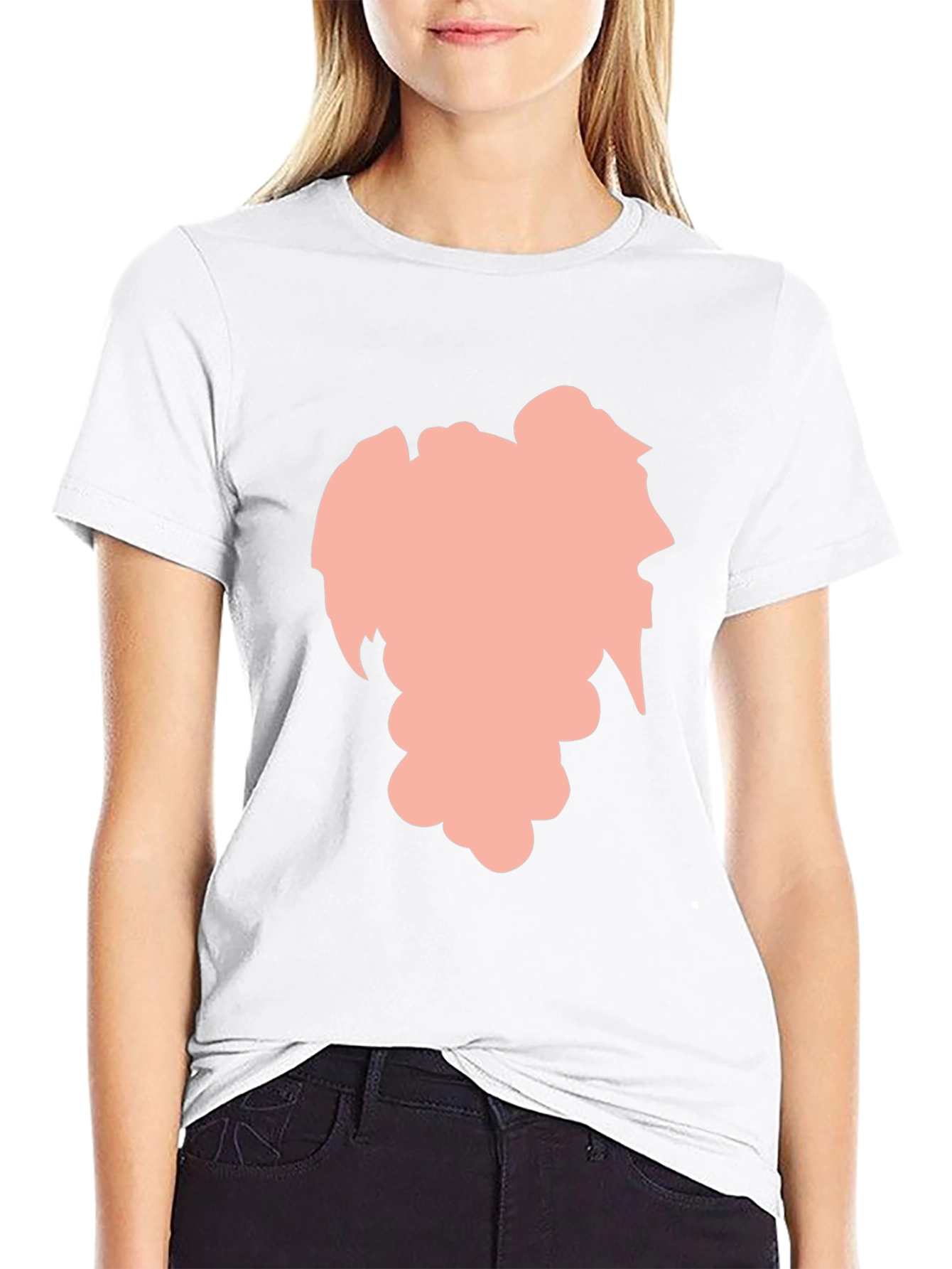 Stylish Black Graphic Tee - Abstract Silhouette Design
