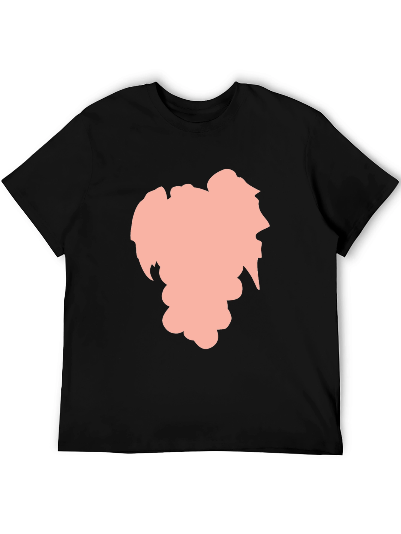 Stylish Black Graphic Tee - Abstract Silhouette Design