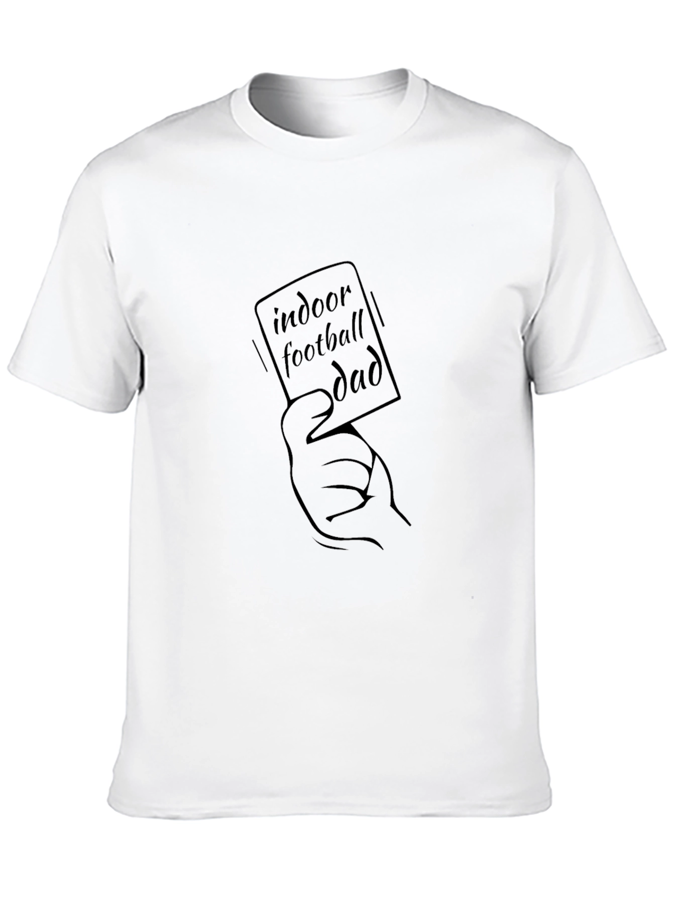 Indoor Football Dad T-Shirt - Black Graphic Tee