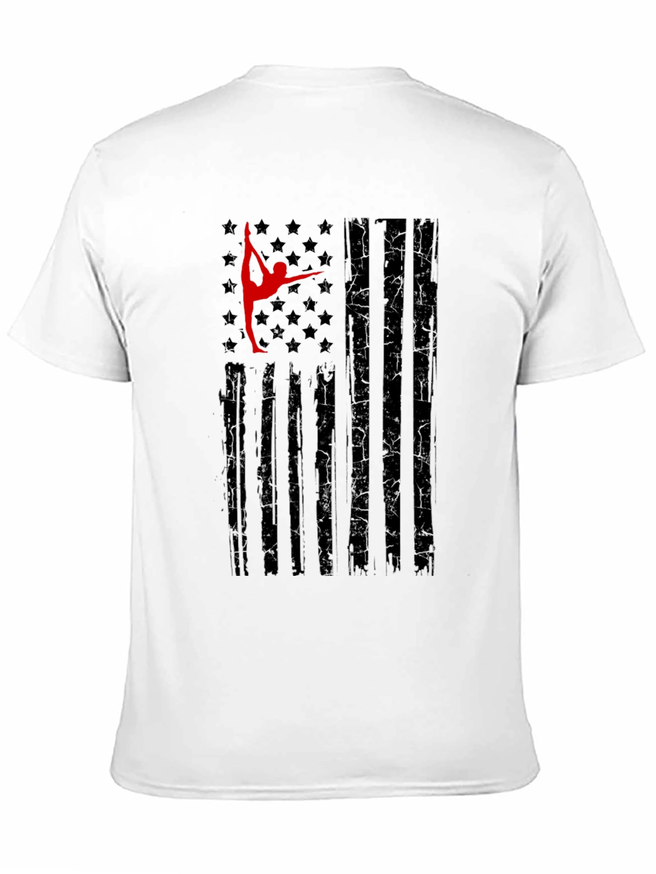 Gymnastics American Flag Graphic T-Shirt