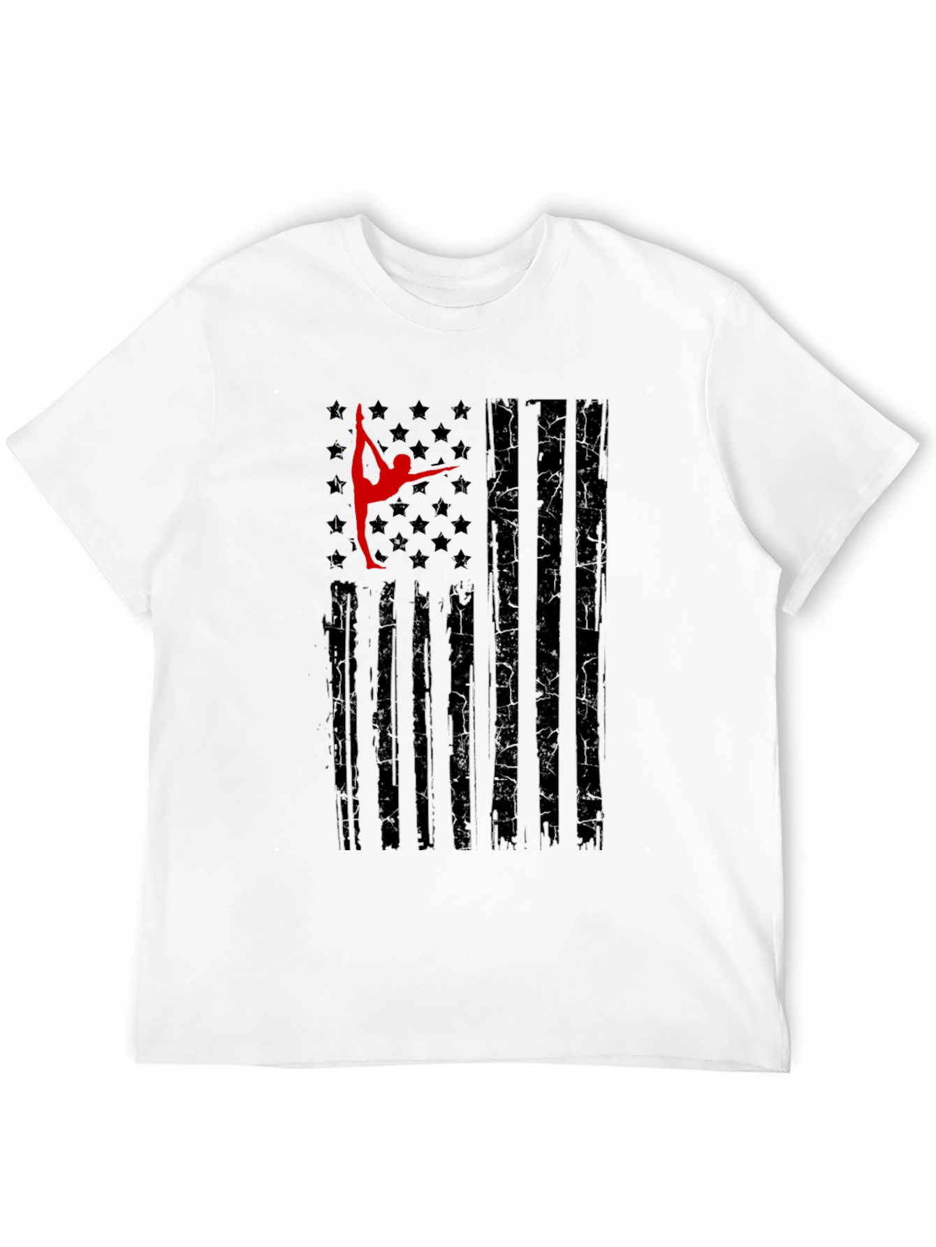 Gymnastics American Flag Graphic T-Shirt