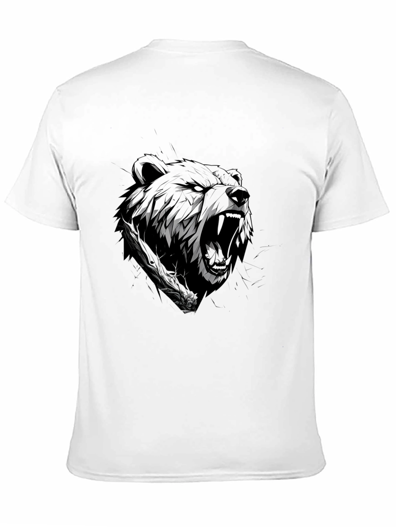 Grizzly Bear Graphic T-Shirt - Black Cotton Tee