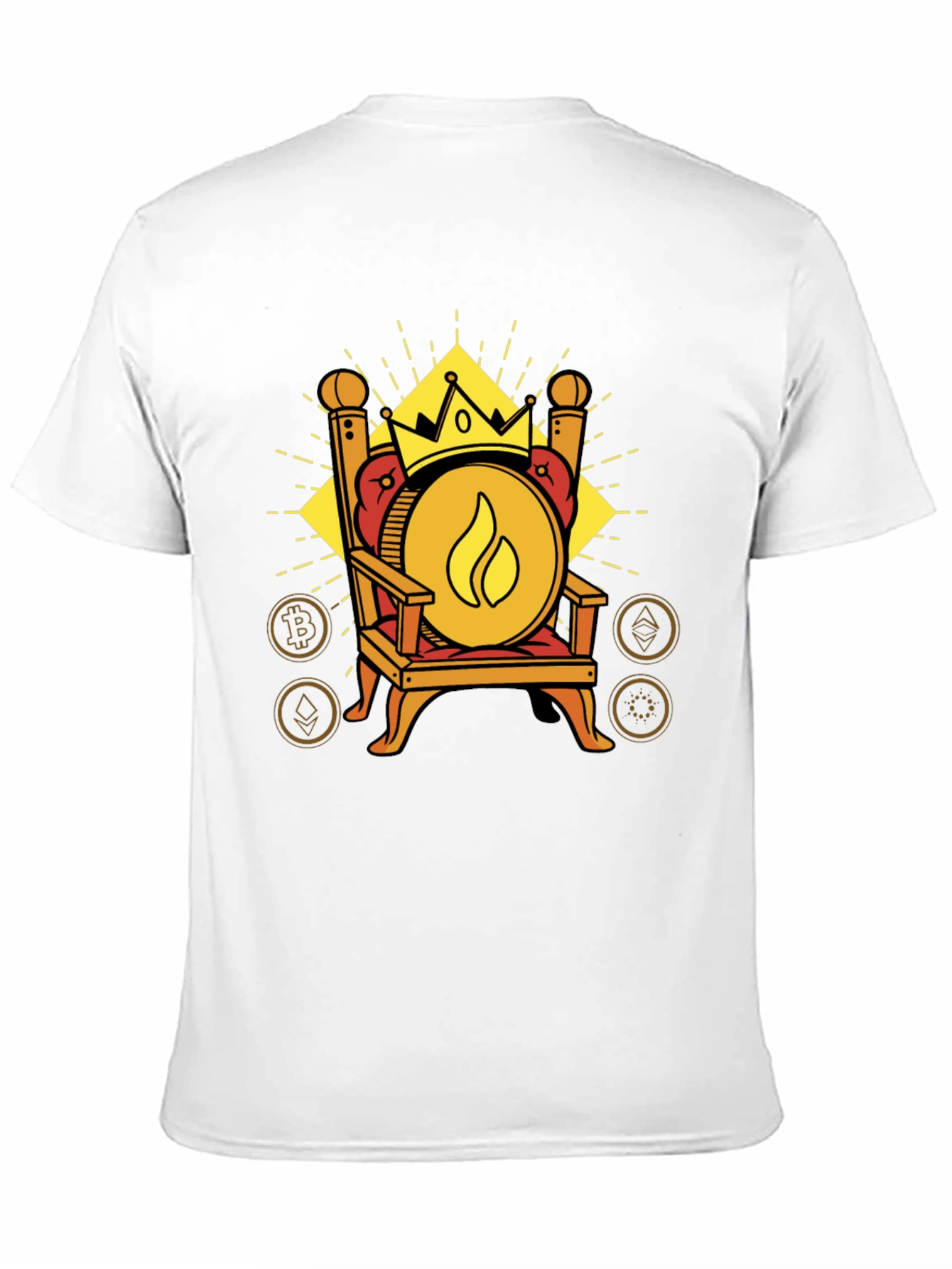 Crypto King T-Shirt - Throne of Digital Currency