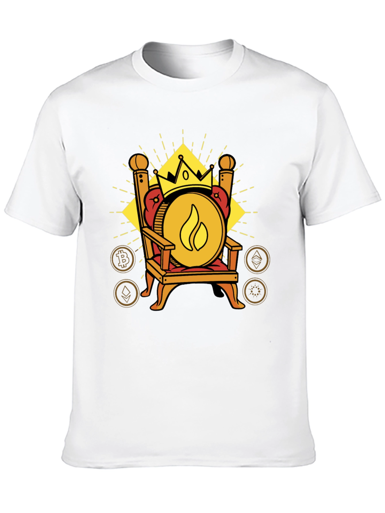 Crypto King T-Shirt - Throne of Digital Currency