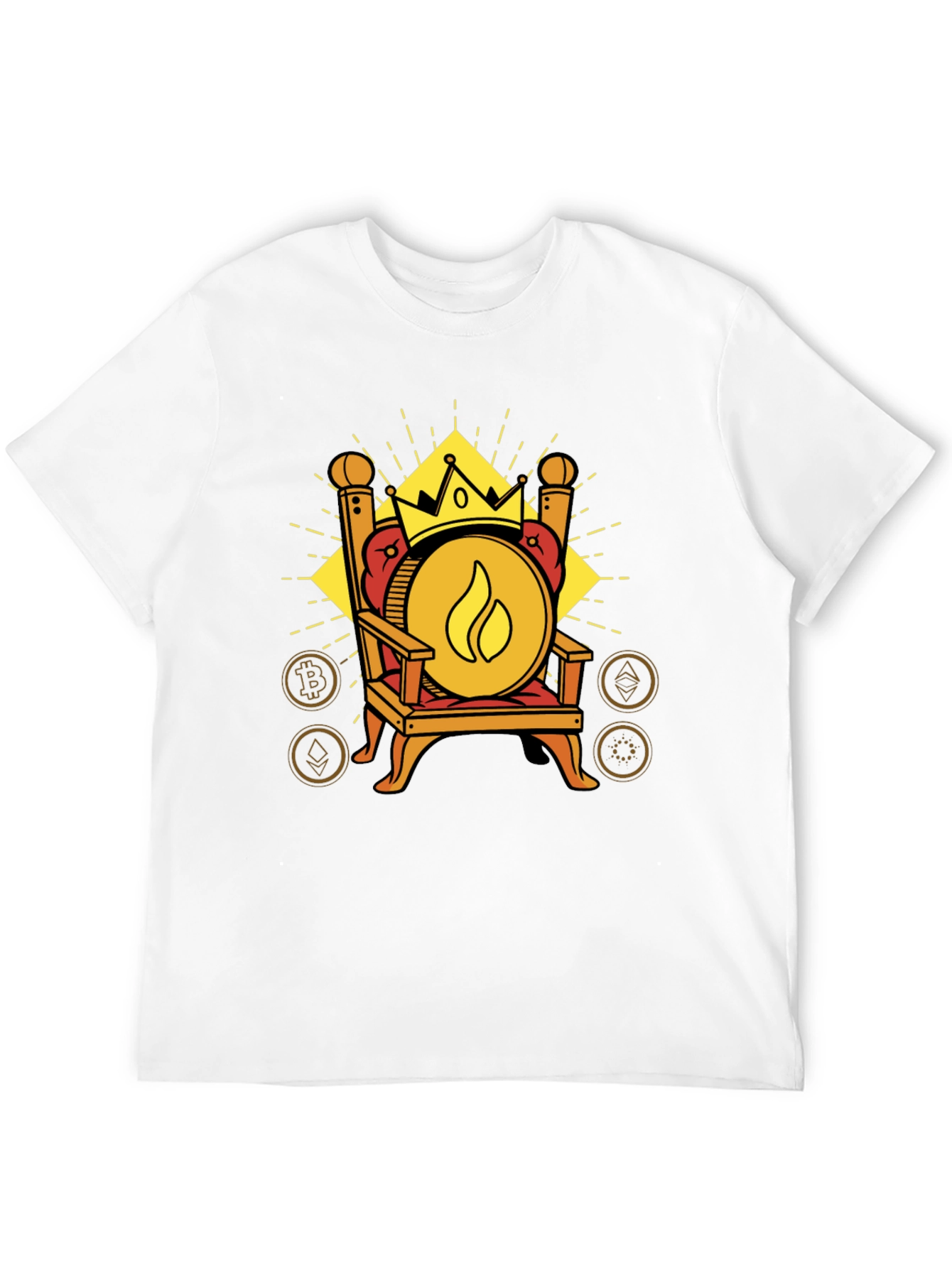 Crypto King T-Shirt - Throne of Digital Currency