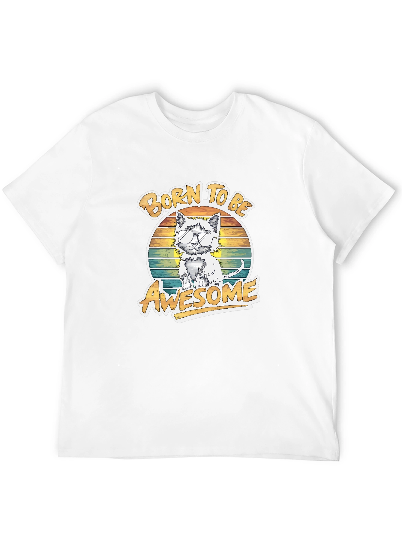 Born To Be Awesome Cat T-Shirt