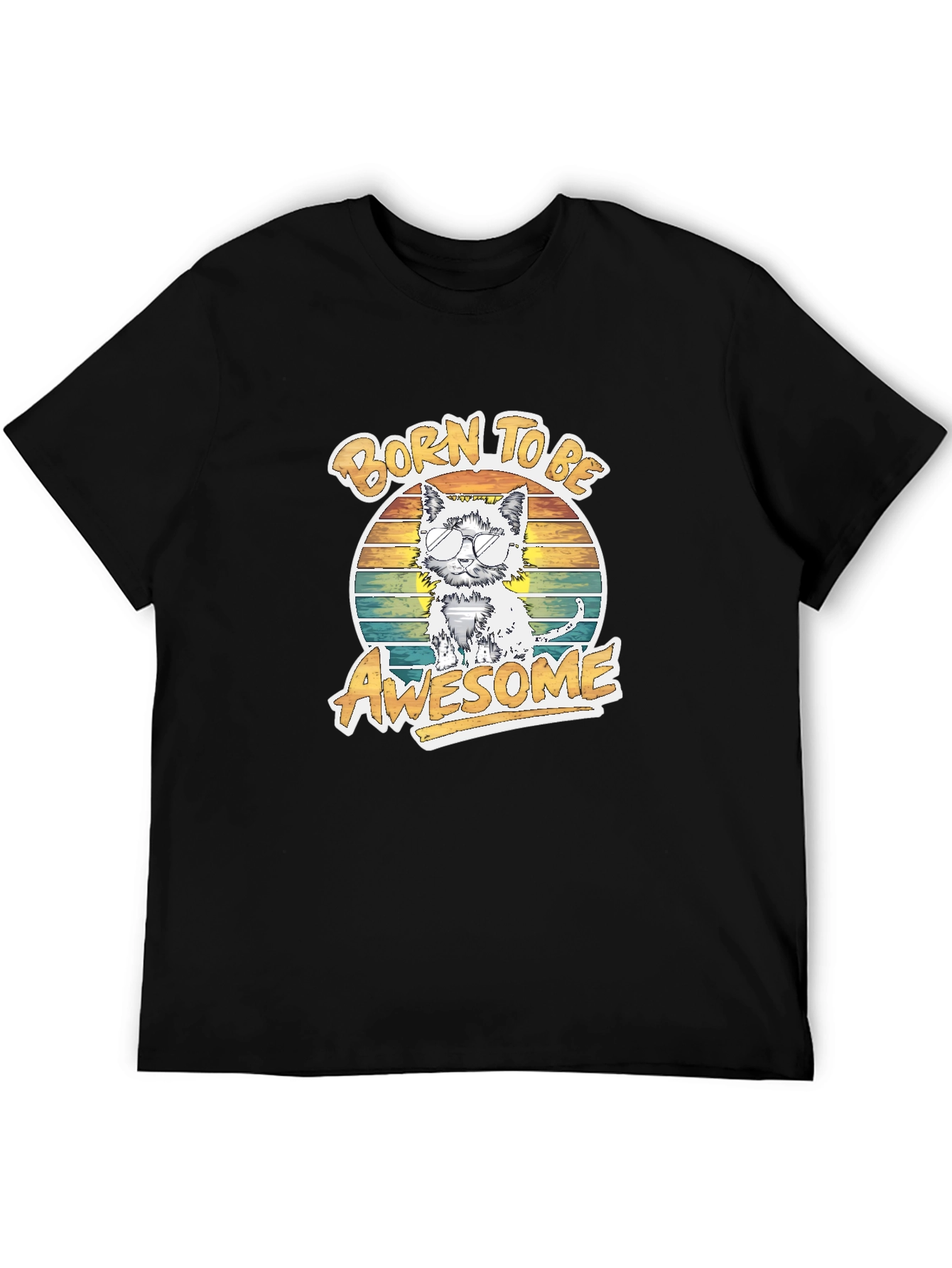 Born To Be Awesome Cat T-Shirt