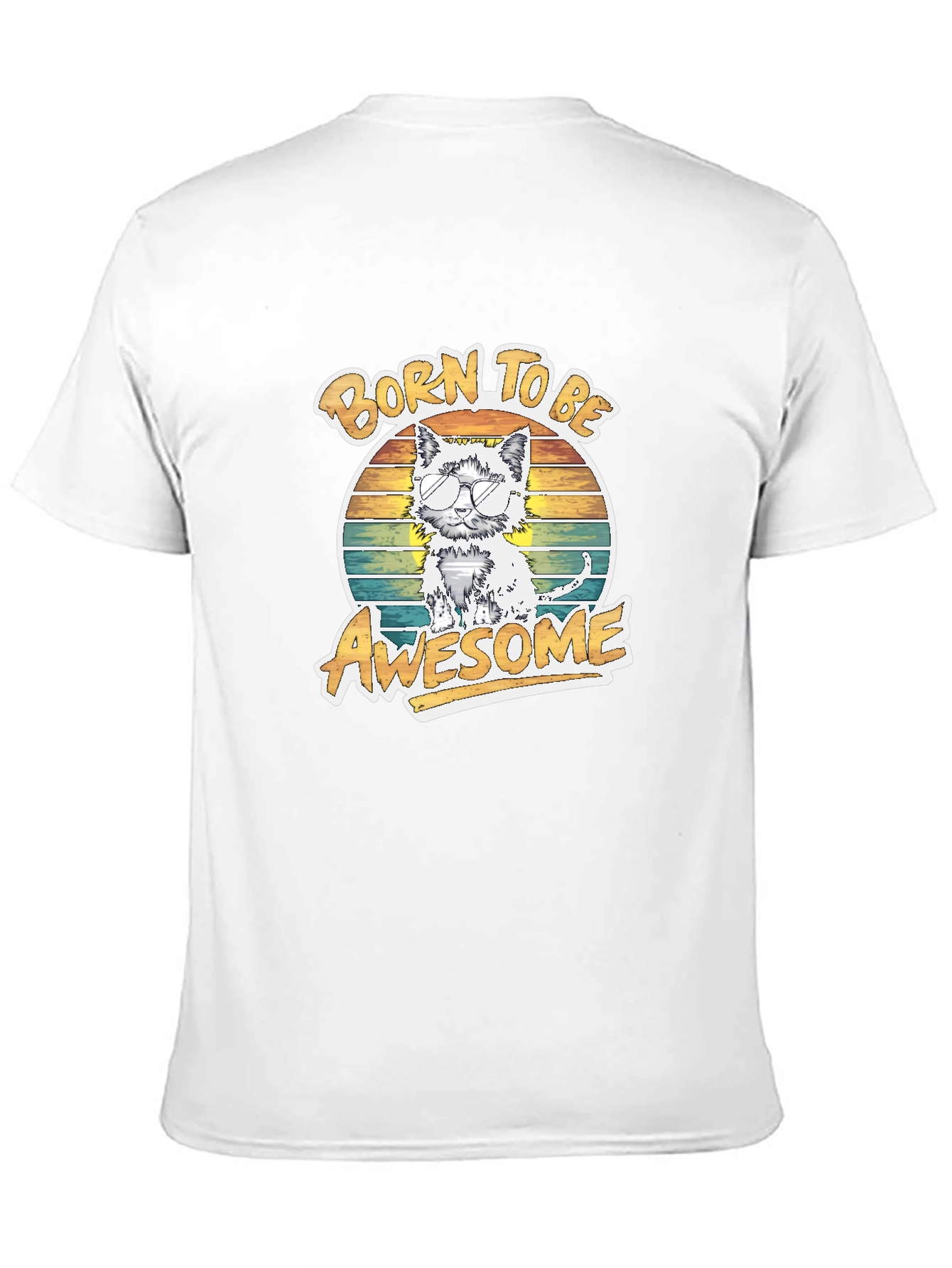 Born To Be Awesome Cat T-Shirt