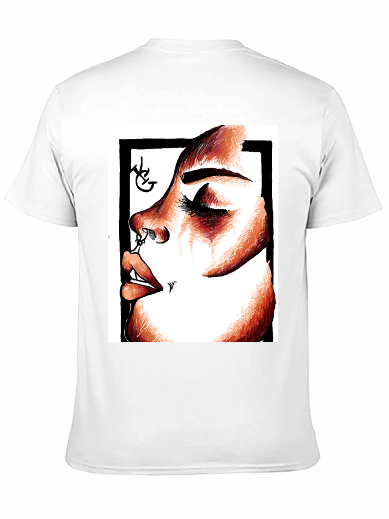 Graphic Tee: Bold Face Portrait T-Shirt