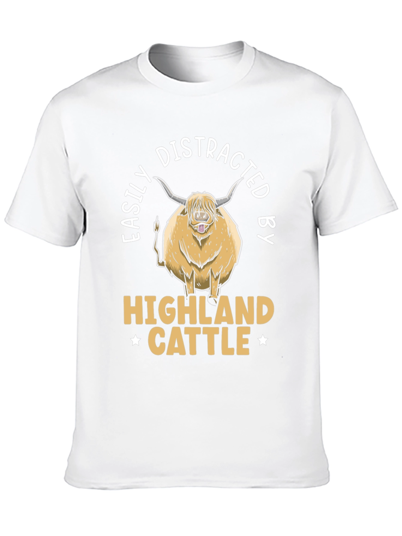 Easily Distracted By Highland Cattle T-Shirt