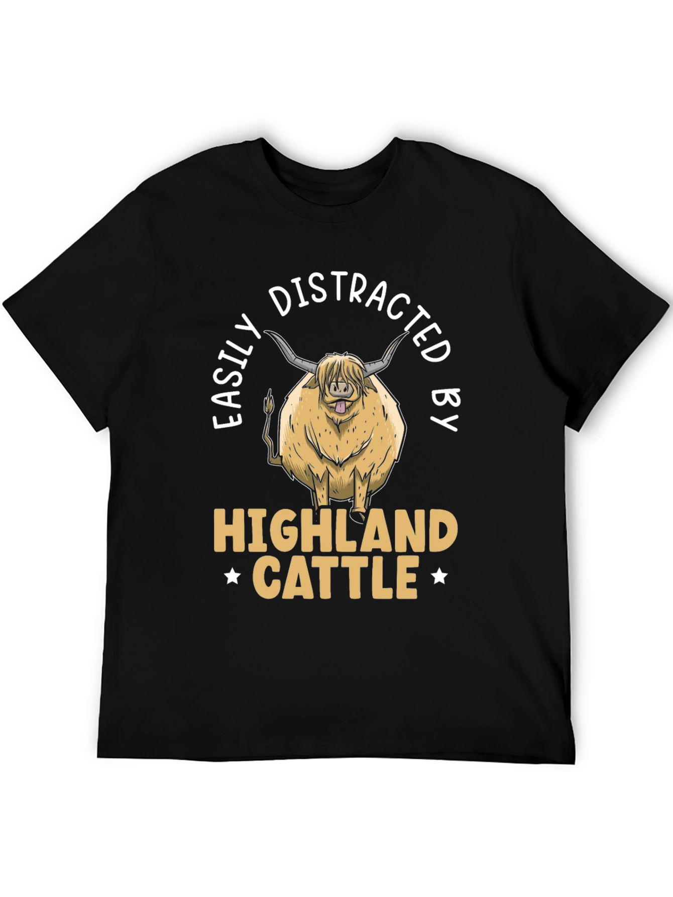 Easily Distracted By Highland Cattle T-Shirt