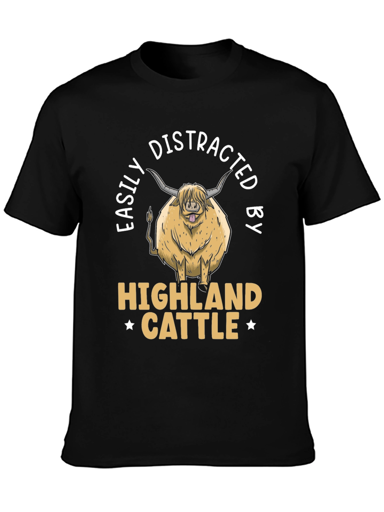Easily Distracted By Highland Cattle T-Shirt