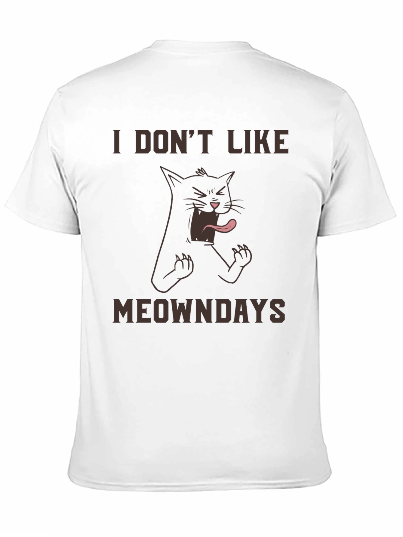 I Dont Like Meowndays Black T-Shirt