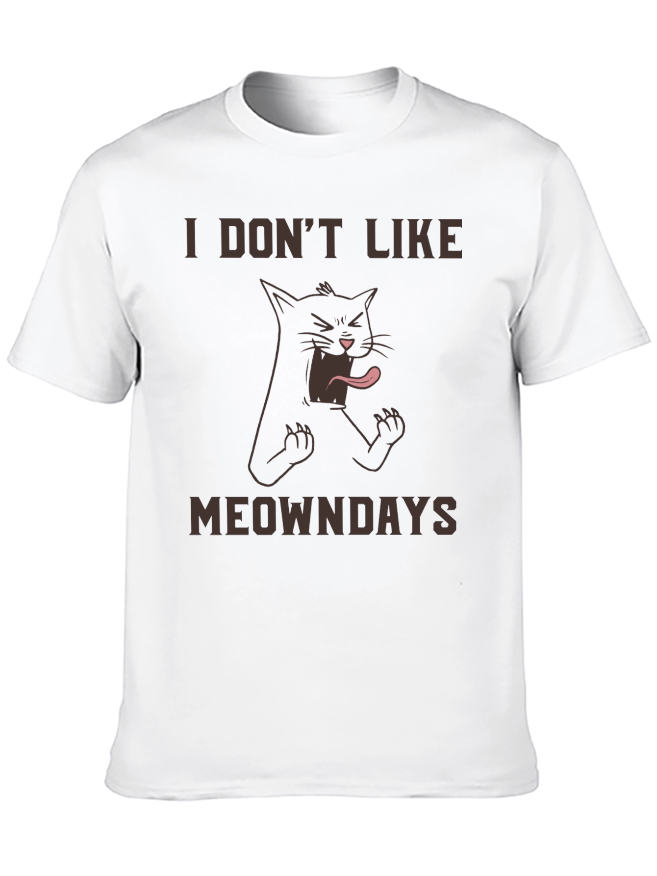 I Dont Like Meowndays Black T-Shirt