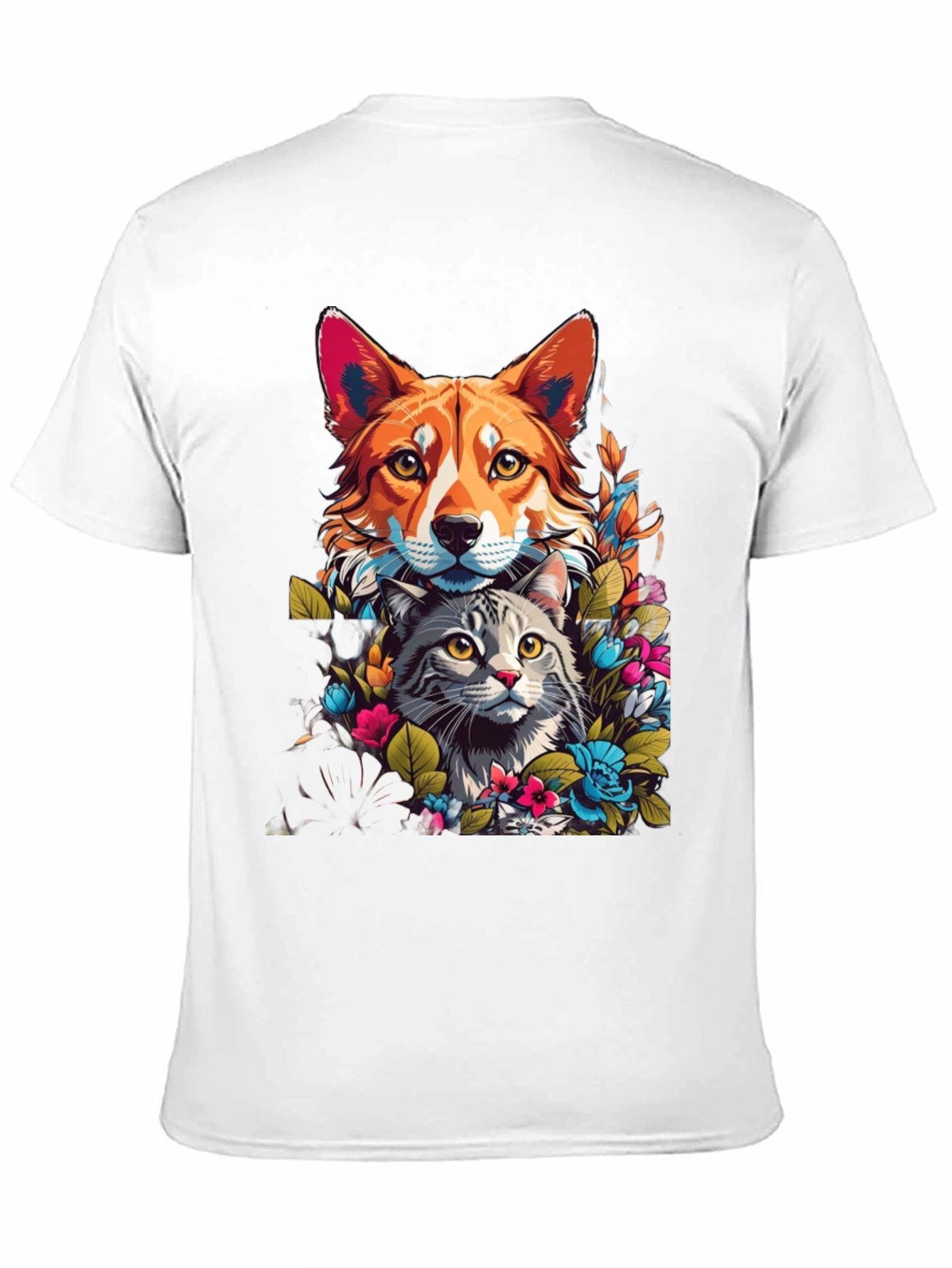 Dog & Cat Floral Graphic Tee