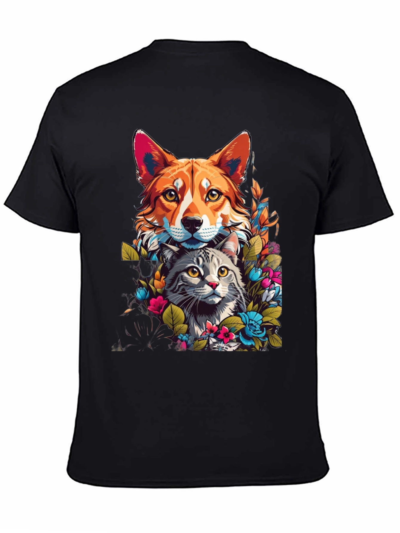 Dog & Cat Floral Graphic Tee