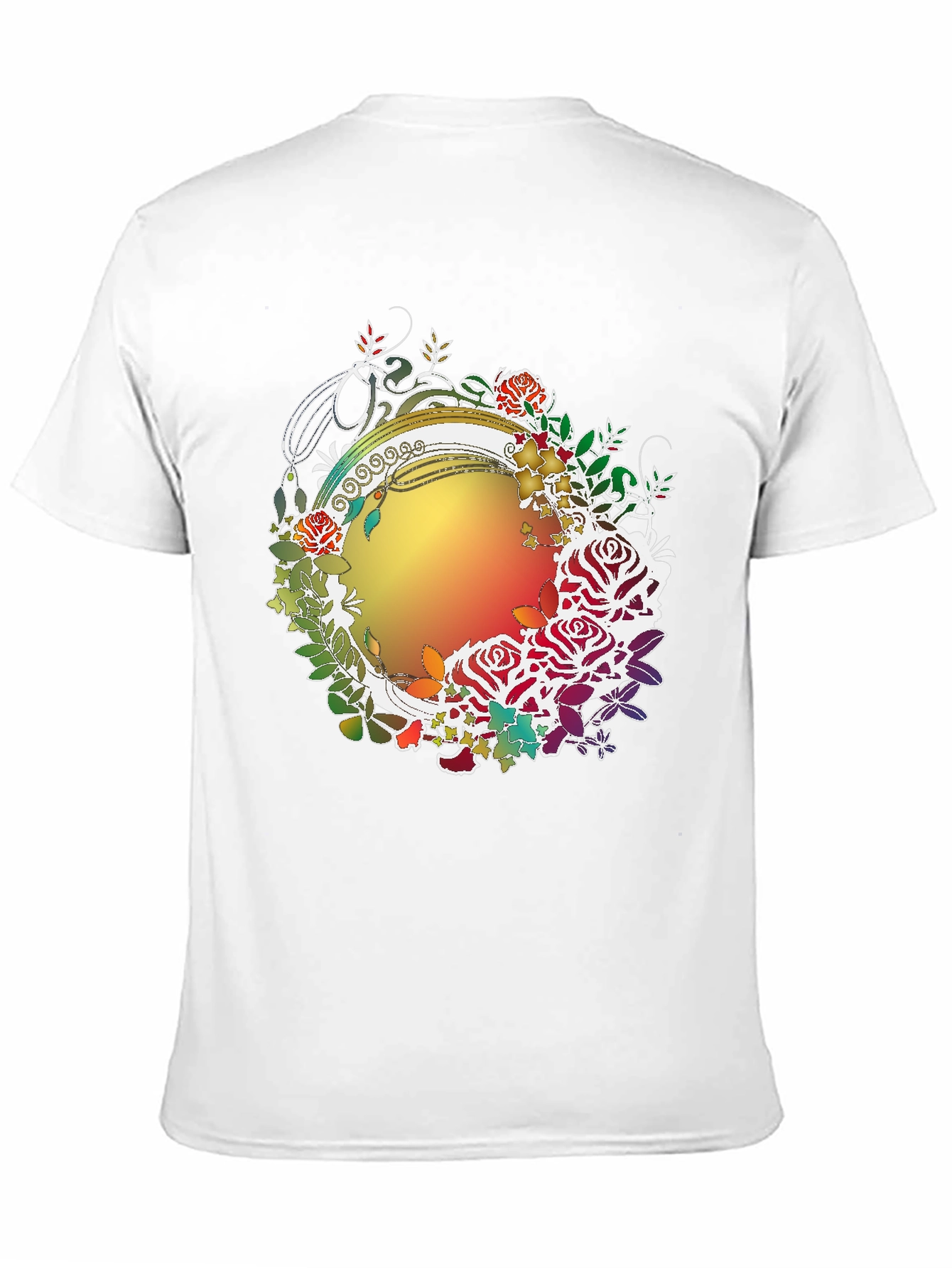 Floral Circle Graphic Print T-Shirt