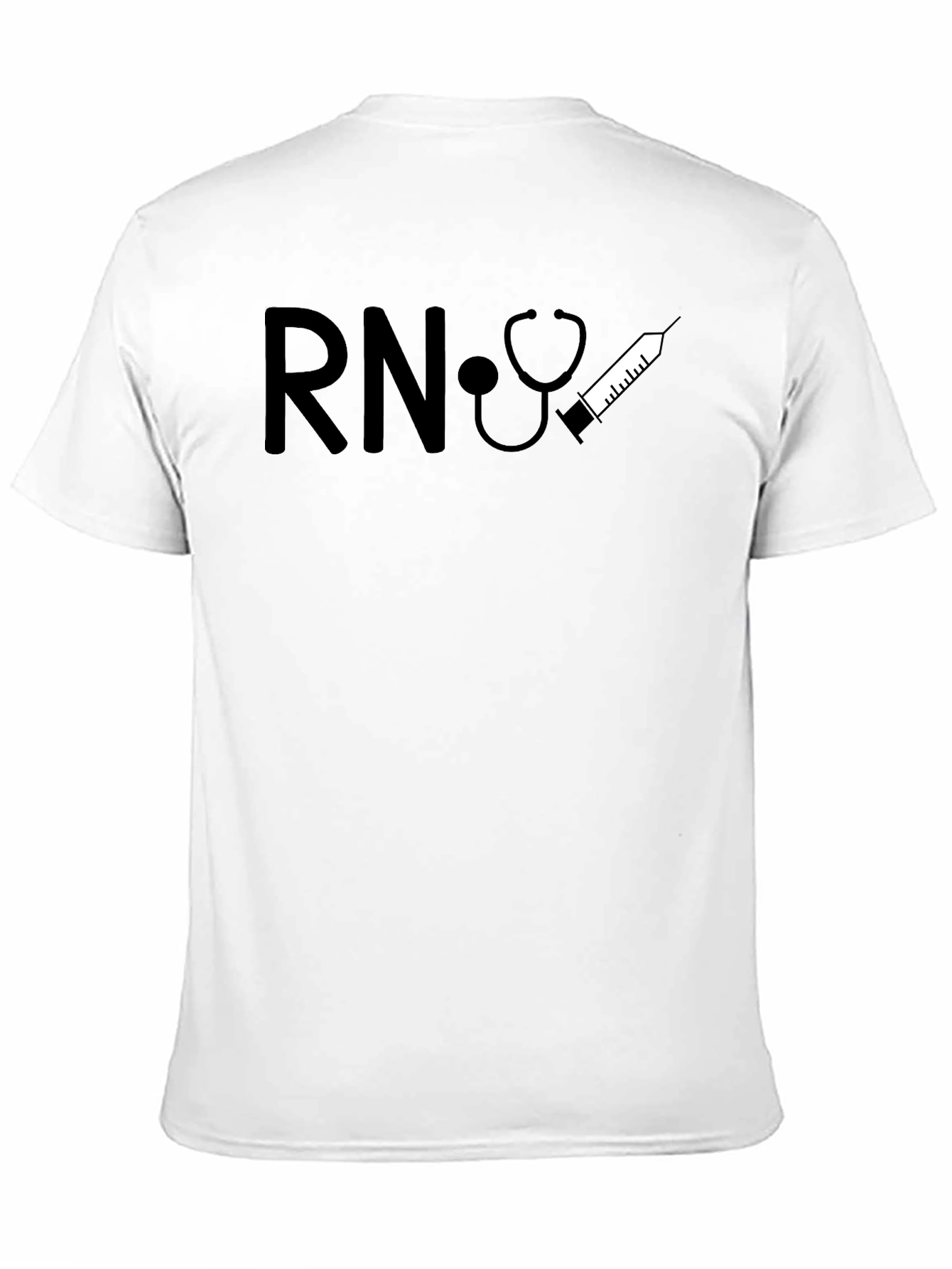 RN Nurse Stethoscope Syringe Graphic T-Shirt