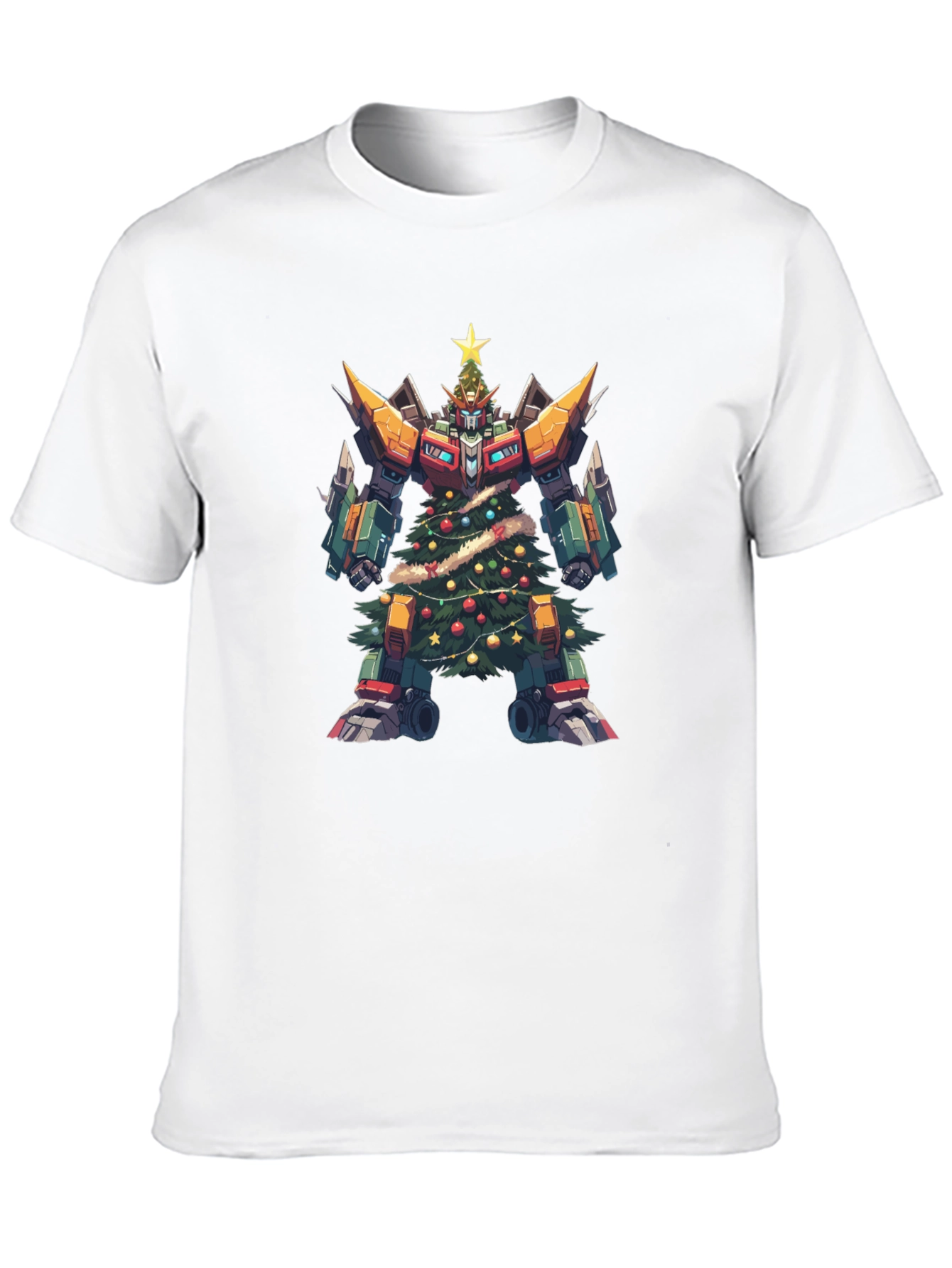 Christmas Robot T-Shirt - Festive Sci-Fi Style