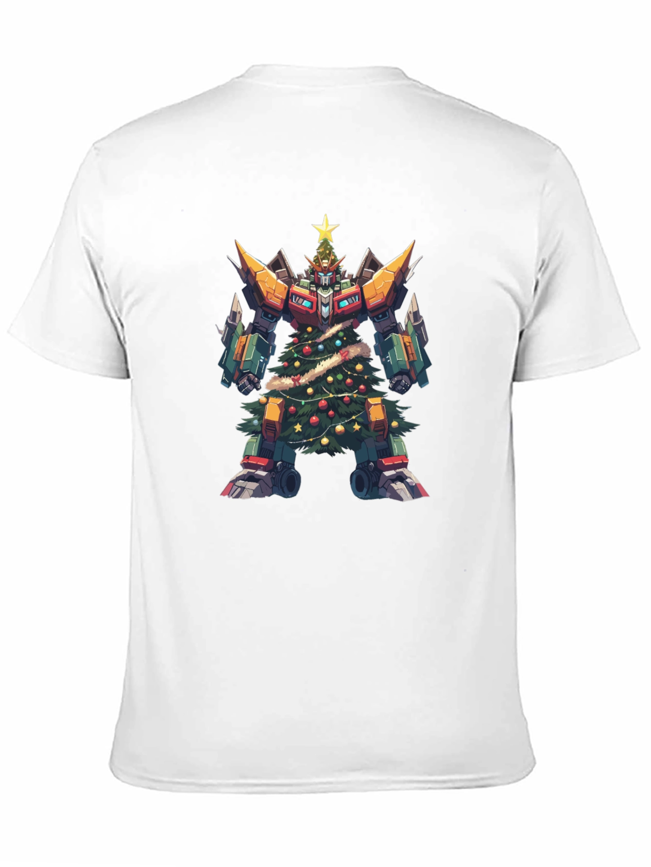 Christmas Robot T-Shirt - Festive Sci-Fi Style