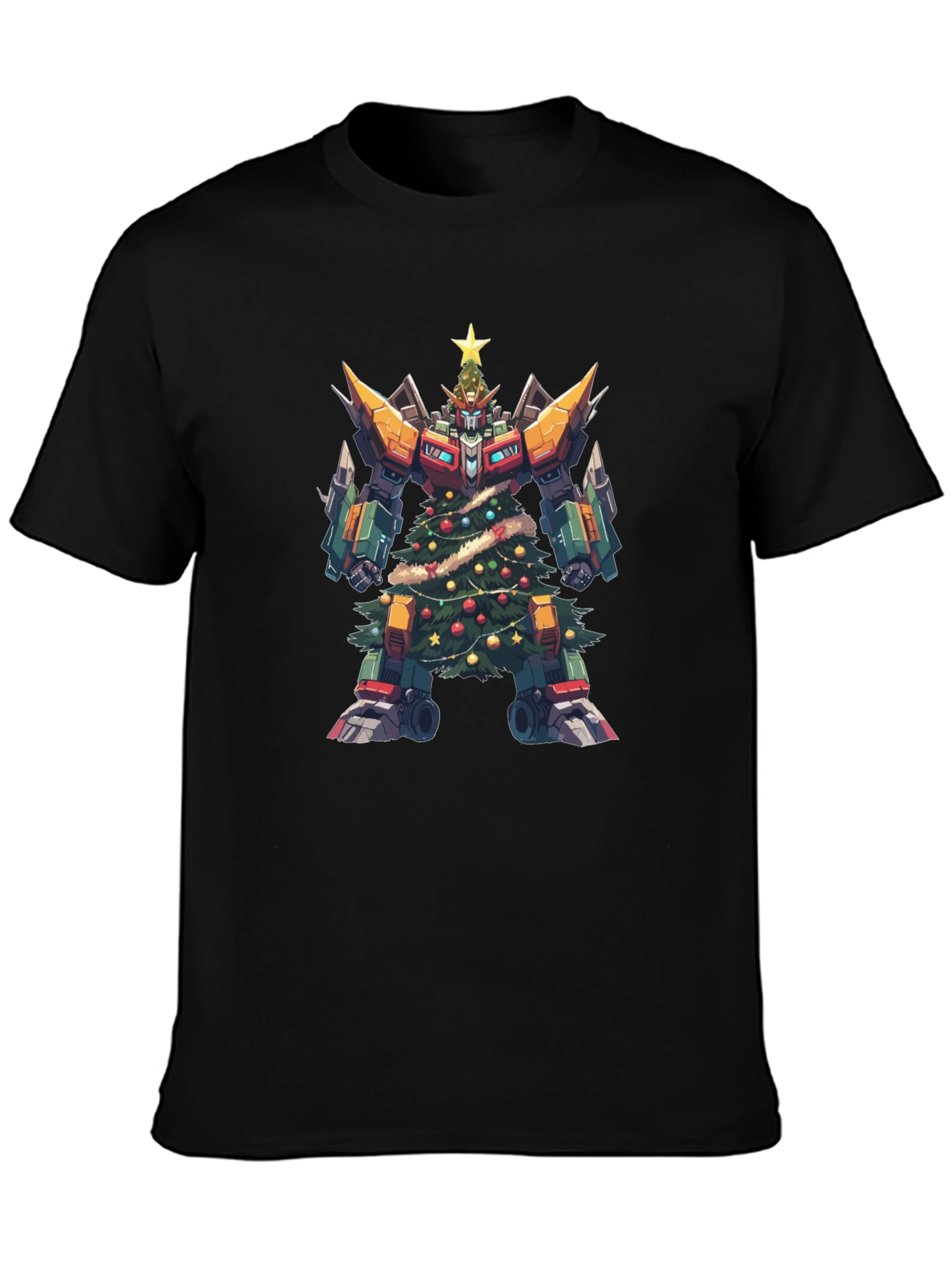 Christmas Robot T-Shirt - Festive Sci-Fi Style