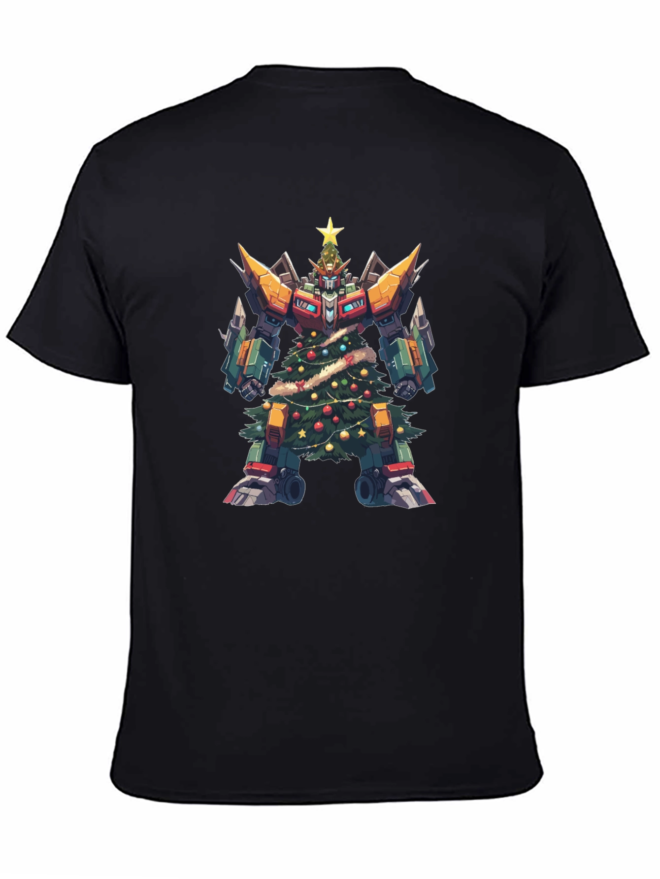 Christmas Robot T-Shirt - Festive Sci-Fi Style