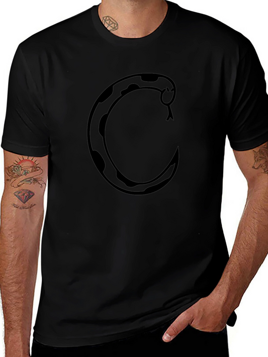 Snake Graphic Tee - Cool Black T-Shirt