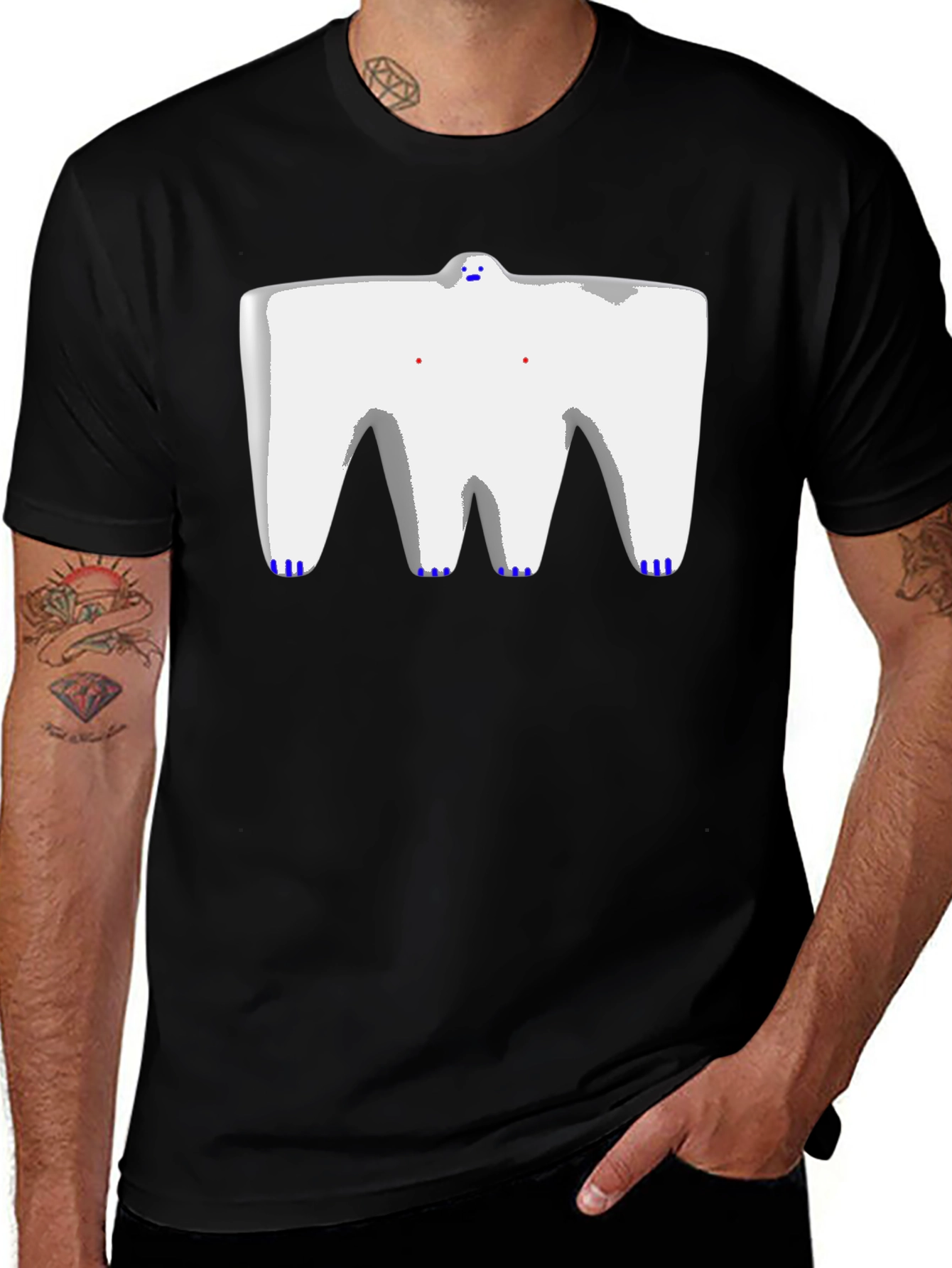 Abstract Figure Graphic T-Shirt