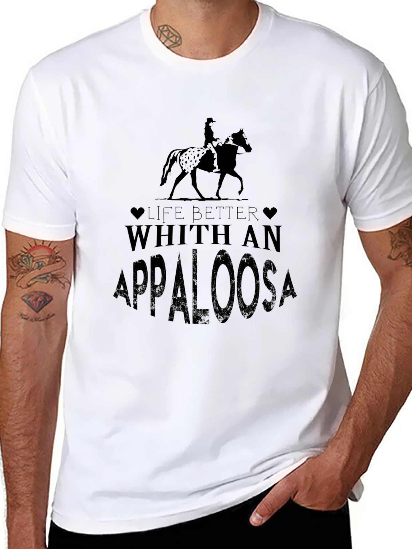 Life Better With Appaloosa Black T-Shirt